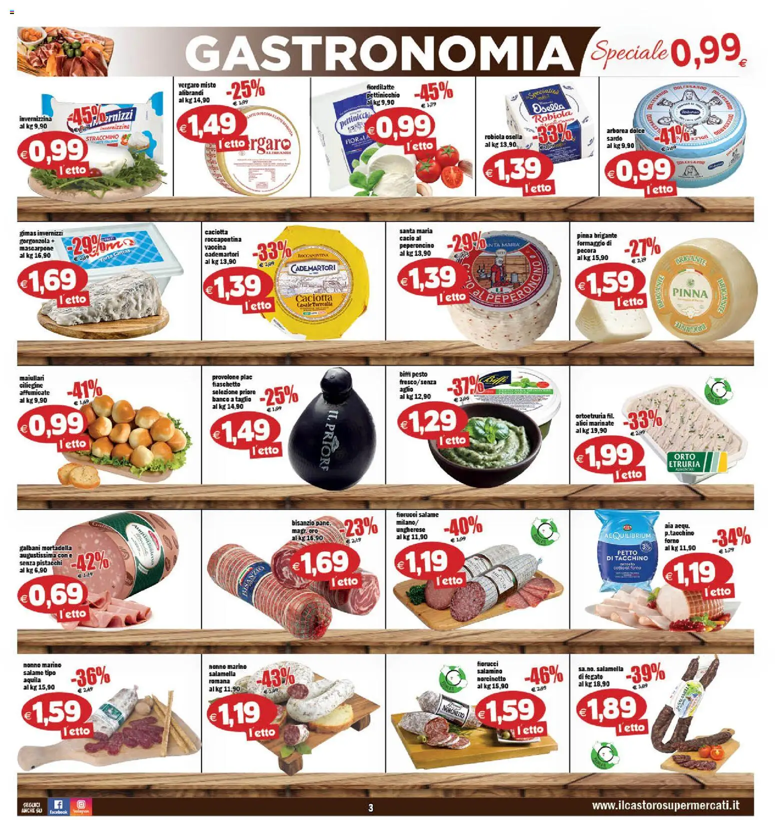 Volantino Il Castoro del 16.01.2026 | Pagina: 3 | Prodotti: Salamella, Aglio, Stracchino, Robiola