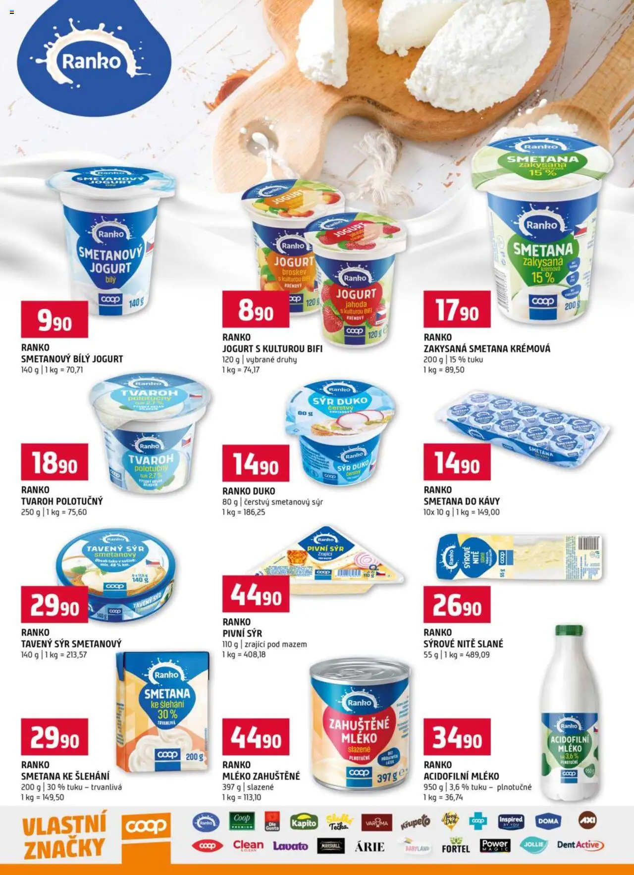 Terno leták - Blatná, Český Krumlov, Prachatice, Strakonice, Tábor, Zlín od 15.10.2025 | Strana: 18 | Produkty: Tavený sýr, Sýr, Acidofilní mléko, Smetana do kávy
