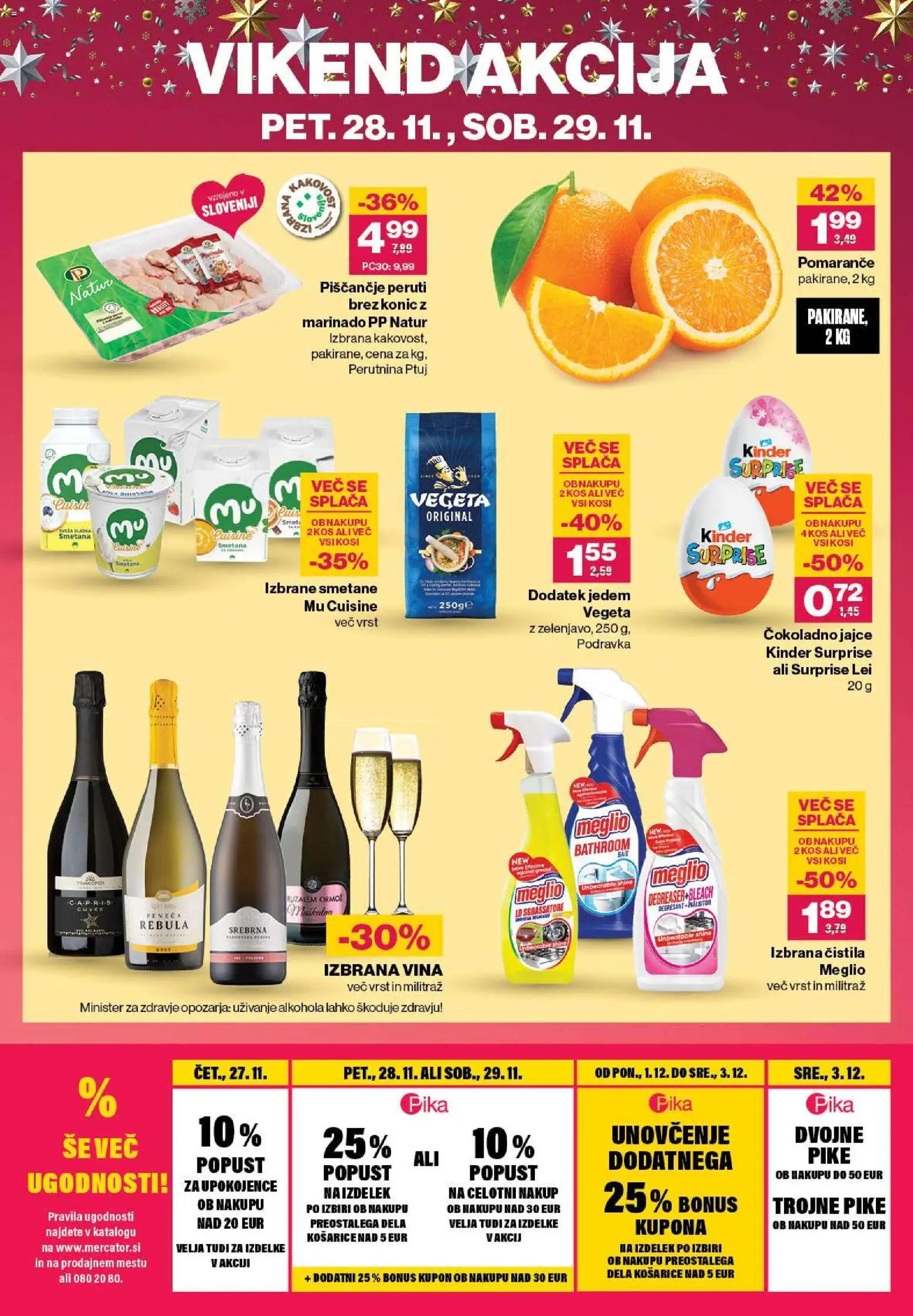 Novi Mercator katalog ponudbe – veljaven od 27.11.2025 | Stran: 50 | Izdelki: Čistila, Kos, Pomarance, Smetana