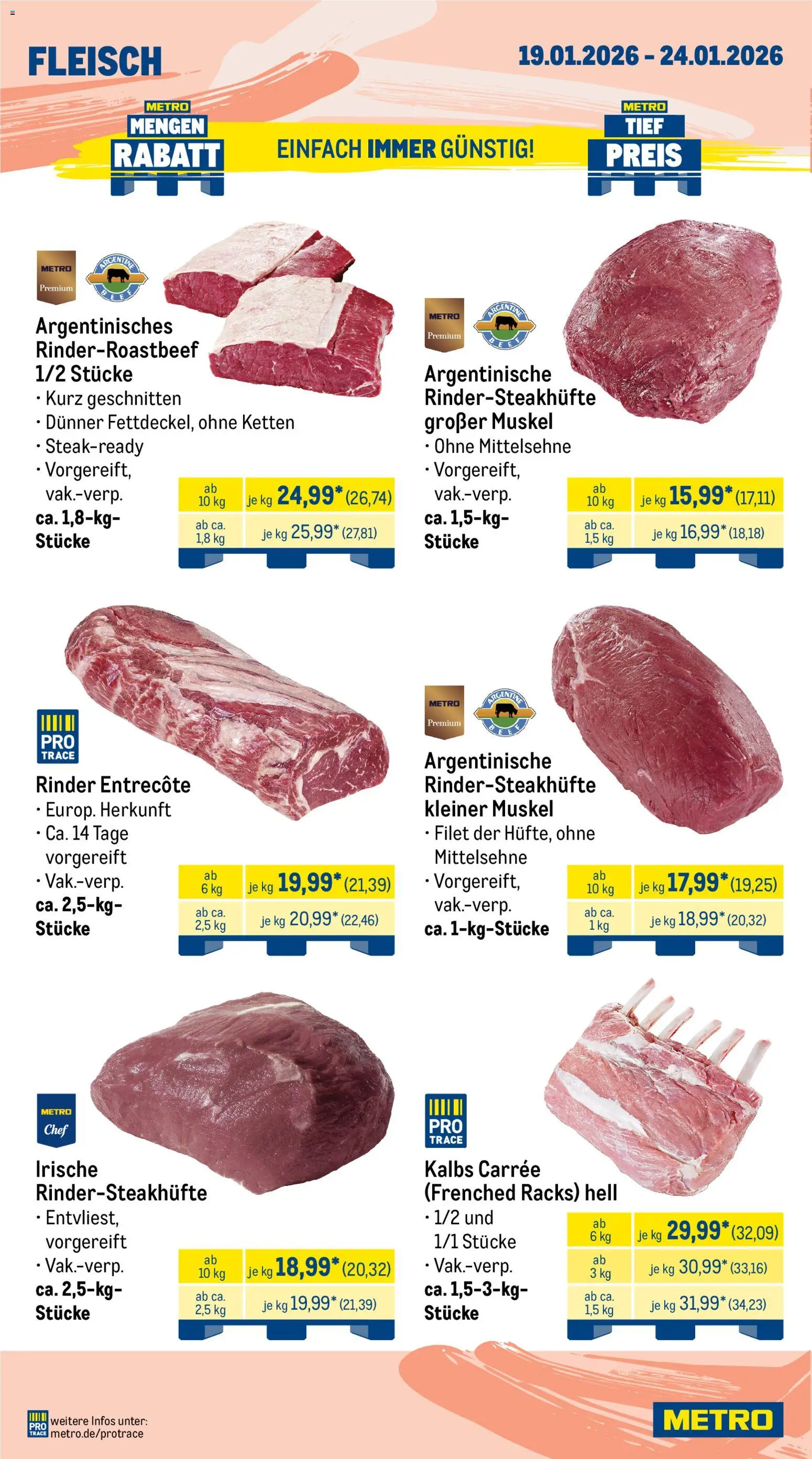 Metro Prospekt 	 – gültig ab 19.01.2026 | Seite: 2 | Produkte: Entrecote, Fleisch