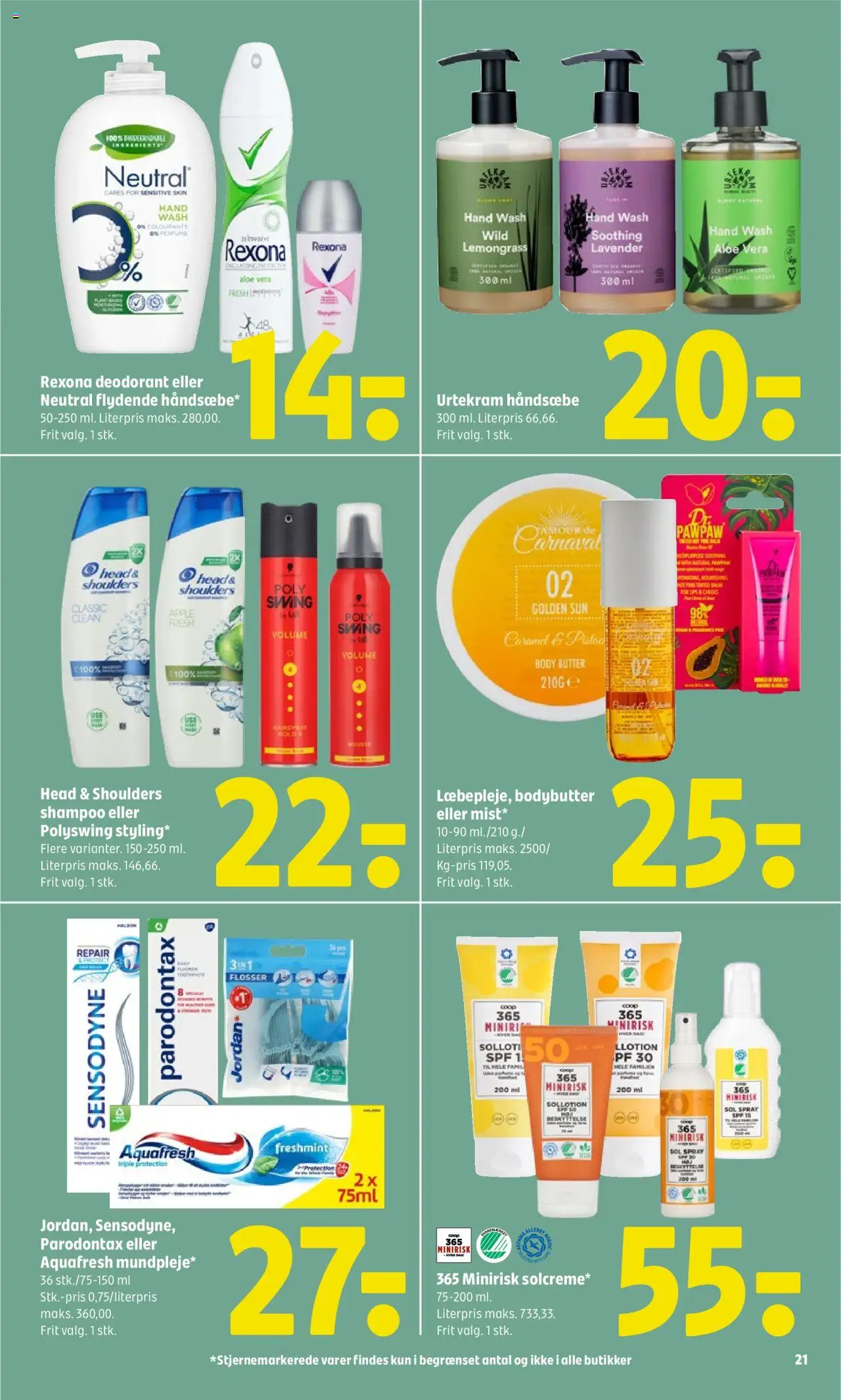 Coop 365 Tilbudsavis gyldig fra 26.06.2025 | Side: 21 | Produkter: Shampoo, Deodorant