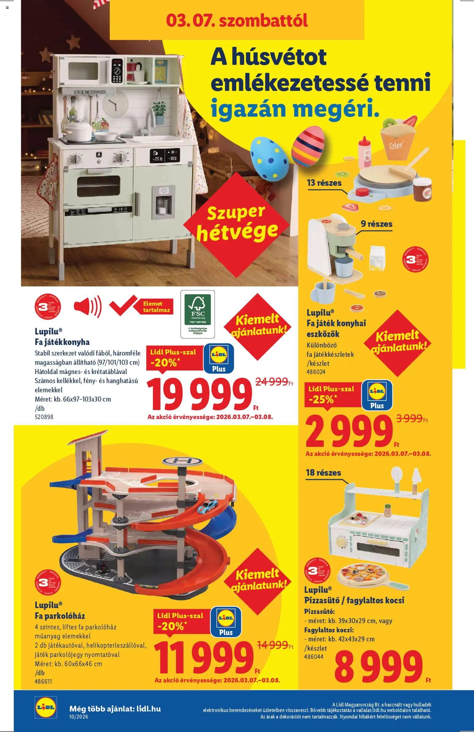 Lidl akciós ujság - amely érvényes a következő dátumtól: 05.03.2026 | Oldal: 14 | Termékek: Játék, Pizza