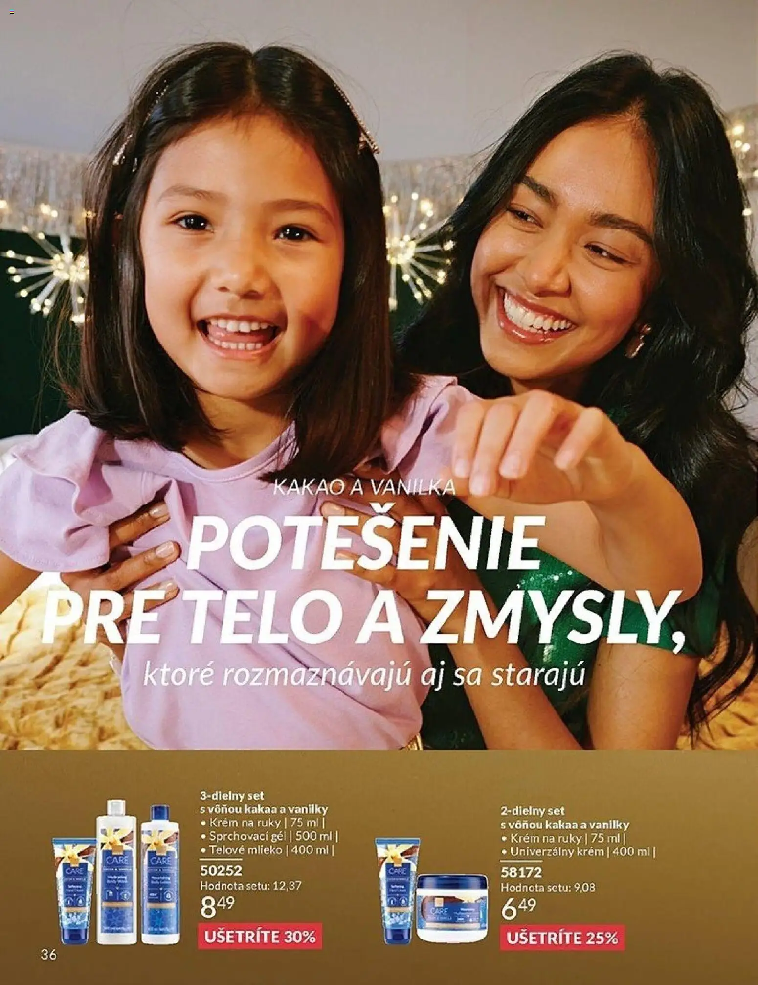 Nové Avon akcie – leták je platný od 01.11.2025 | Strana: 36 | Produkty: Mlieko, Telové mlieko, Krém na ruky, Kakao