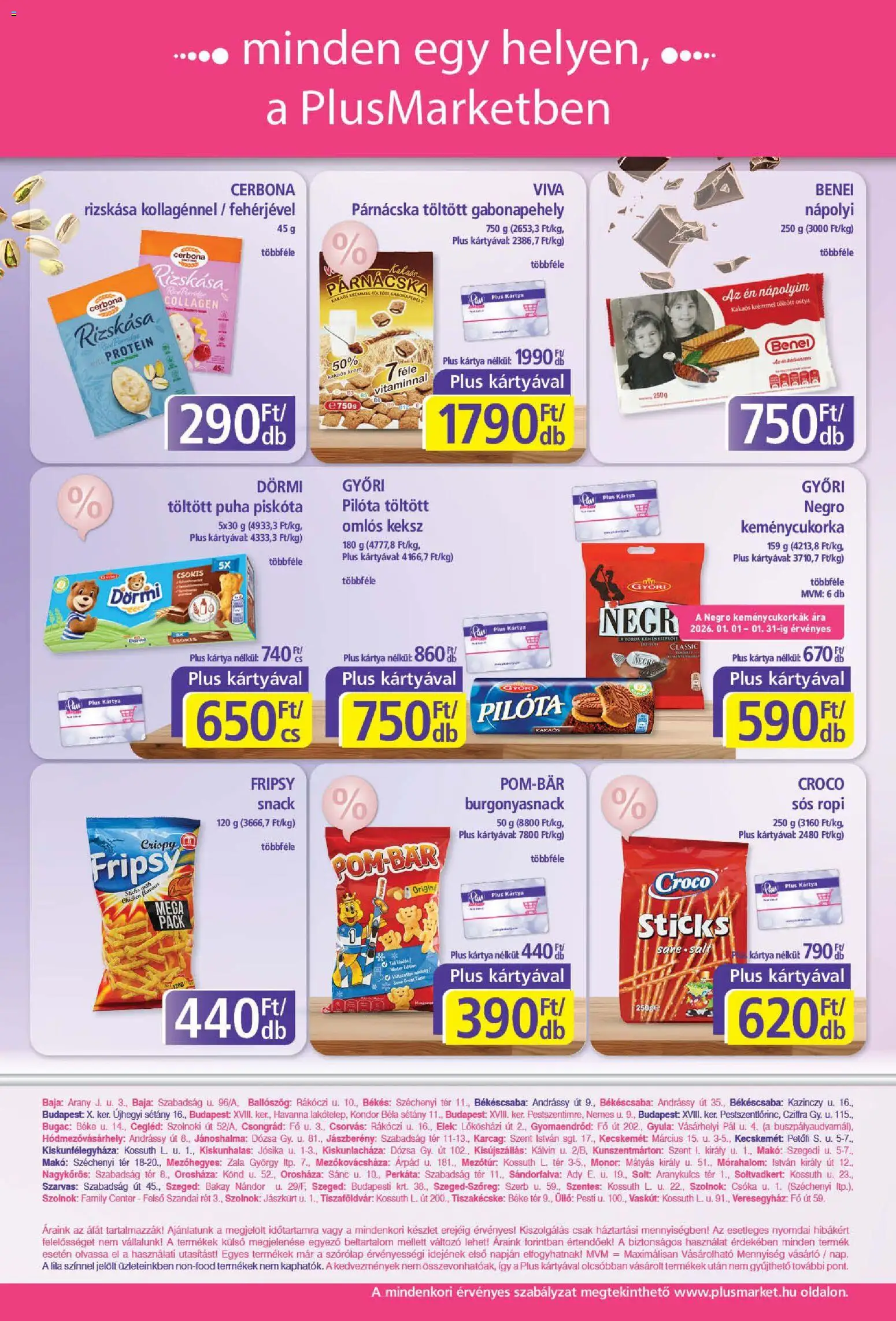 Plus Market akciós ujság - amely érvényes a következő dátumtól: 22.01.2026 | Oldal: 8 | Termékek: Piskóta, Ropi, Keksz, Nápolyi