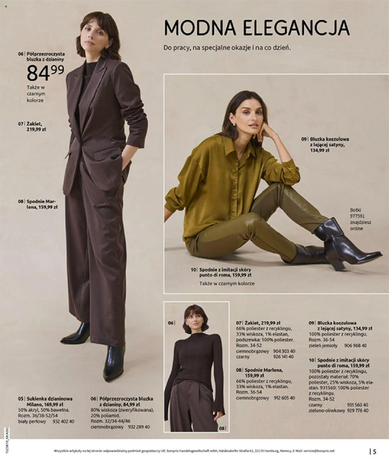 BonPrix Katalog - W Jesiennym Nastroju od 04.11.2025 | Strona: 7 | Produkty: Bluzka, Spodnie, Sukienka