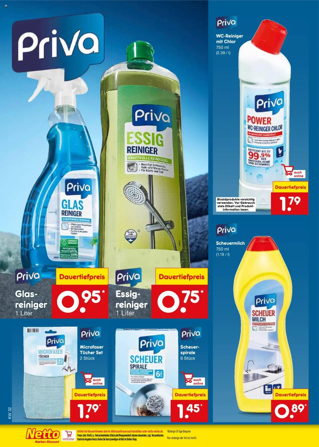 Netto Marken-Discount Prospekt 	 - gültig ab dem 04.08.2025 | Seite: 56 | Produkte: Milch, Essig, Bad, Küche