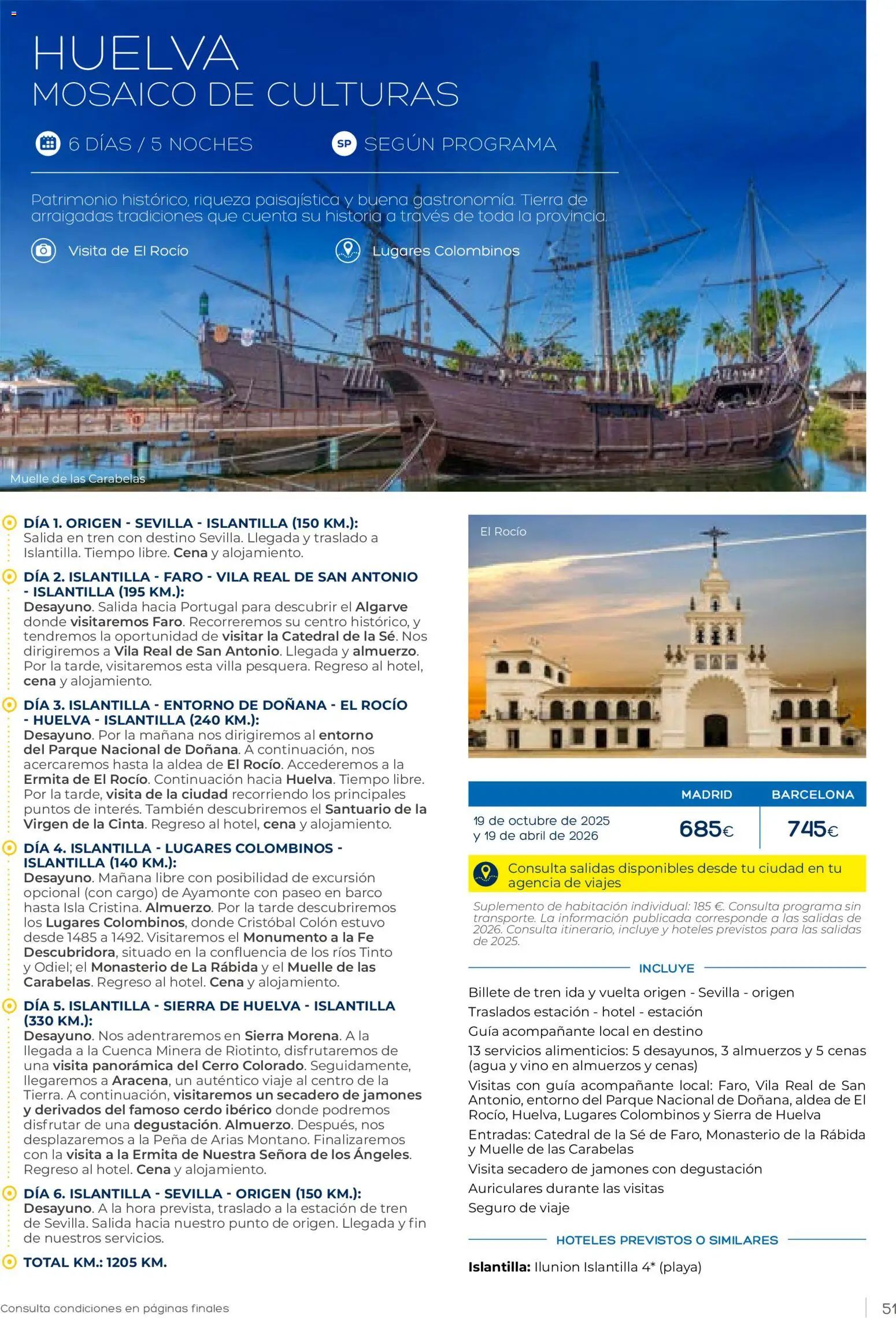 Viajes El Corte Inglés Vacaciones Económicas │ válido desde el 22.10.2025 | Página: 51 | Productos: Vino, Cerdo, Auriculares
