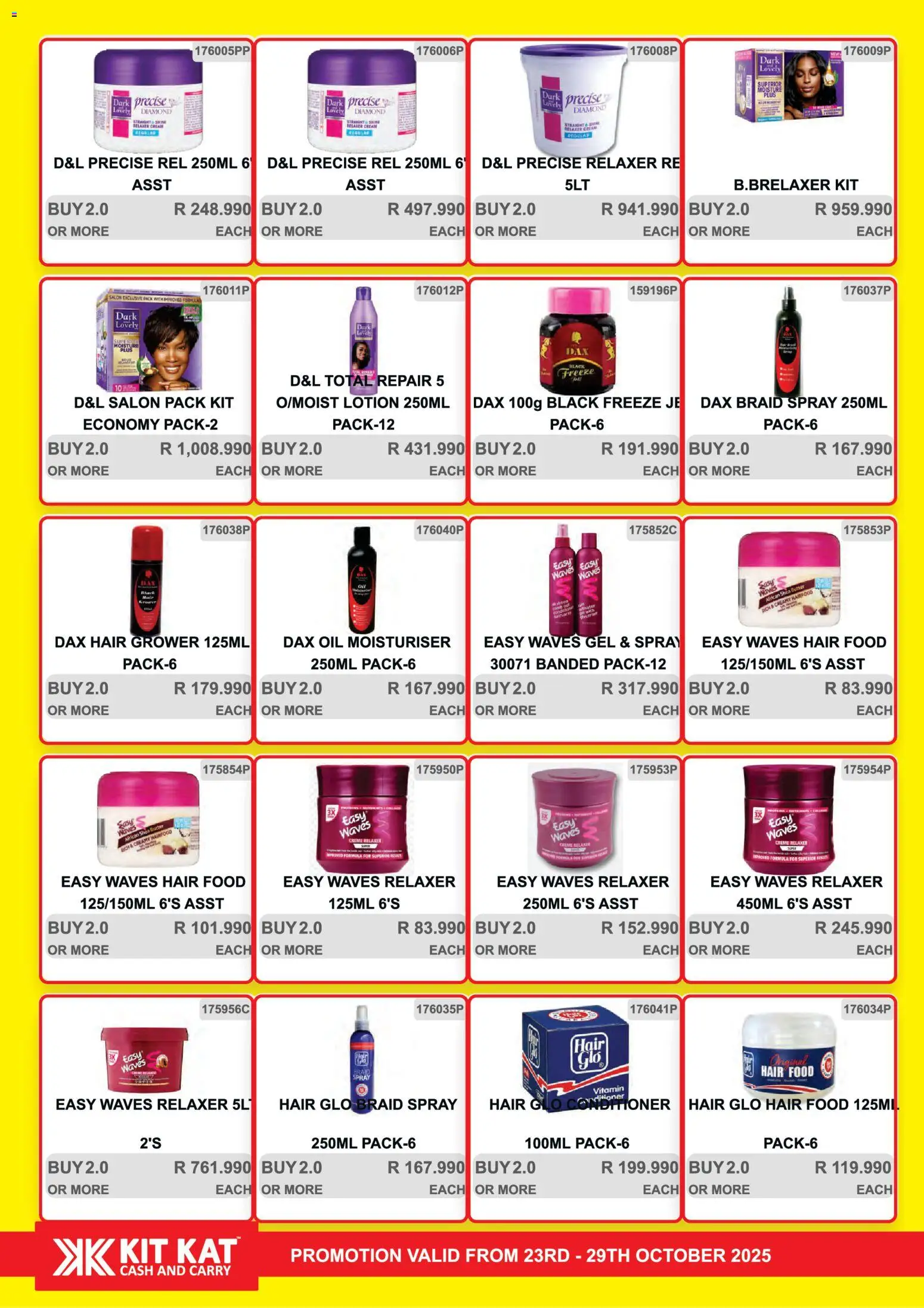 New KIT KAT Cash & Carry catalogue – valid from 23.10.2025 | Page: 17 | Products: Oil, Conditioner, Relaxer, Lotion