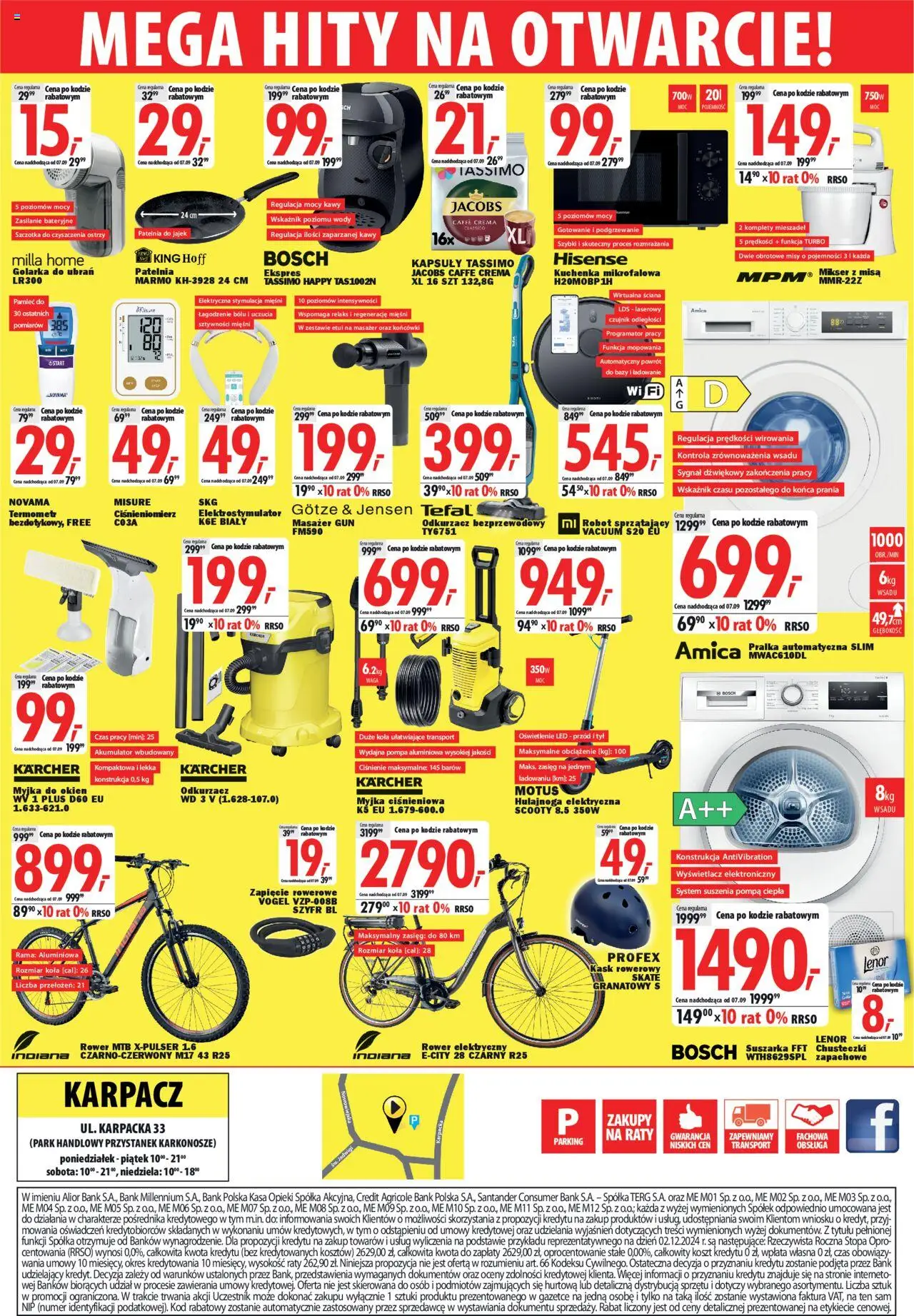 Mediaexpert Gazetka - Wielkie otwarcie Karpacz, Karpacka 33 od 28.08.2025 | Strona: 8 | Produkty: Kuchenka mikrofalowa, Kuchenka, Robot sprzątający, Tefal