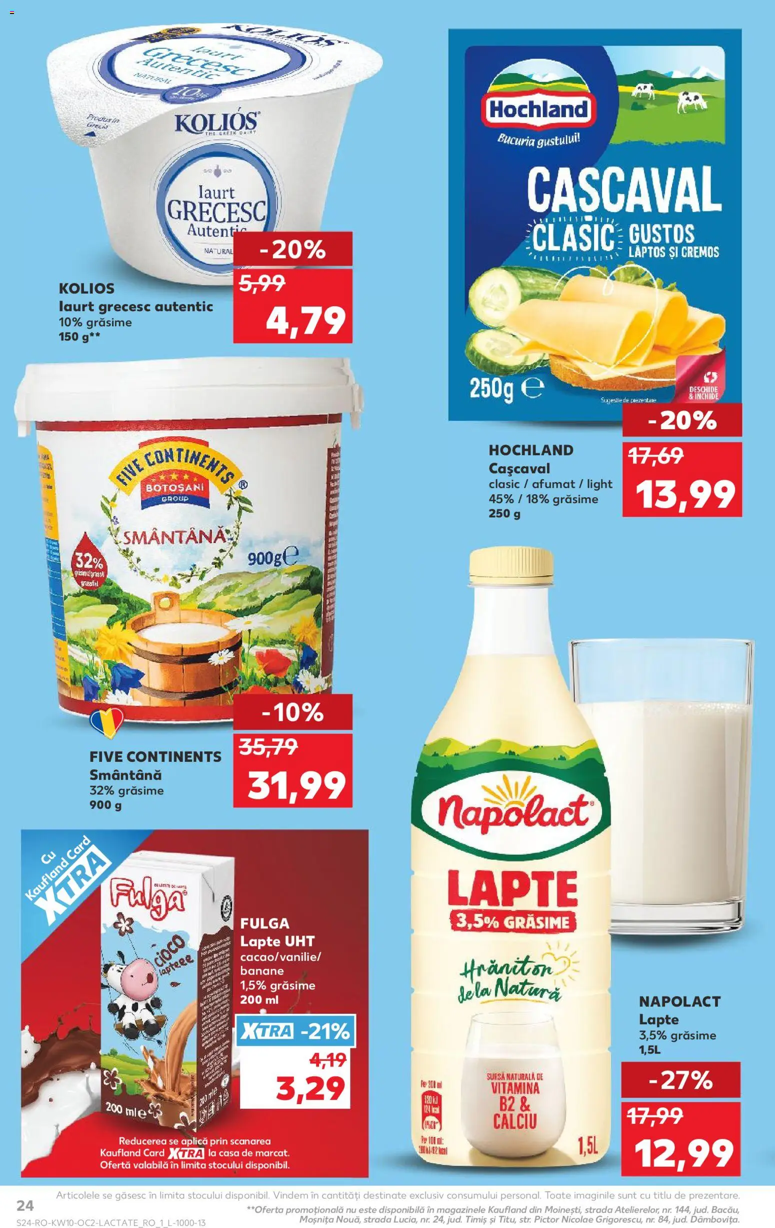 Noul catalog Kaufland – valabil de la 04.03.2026 | Pagină: 24 | Produse: Cașcaval, Lapte, Iaurt, Smântână