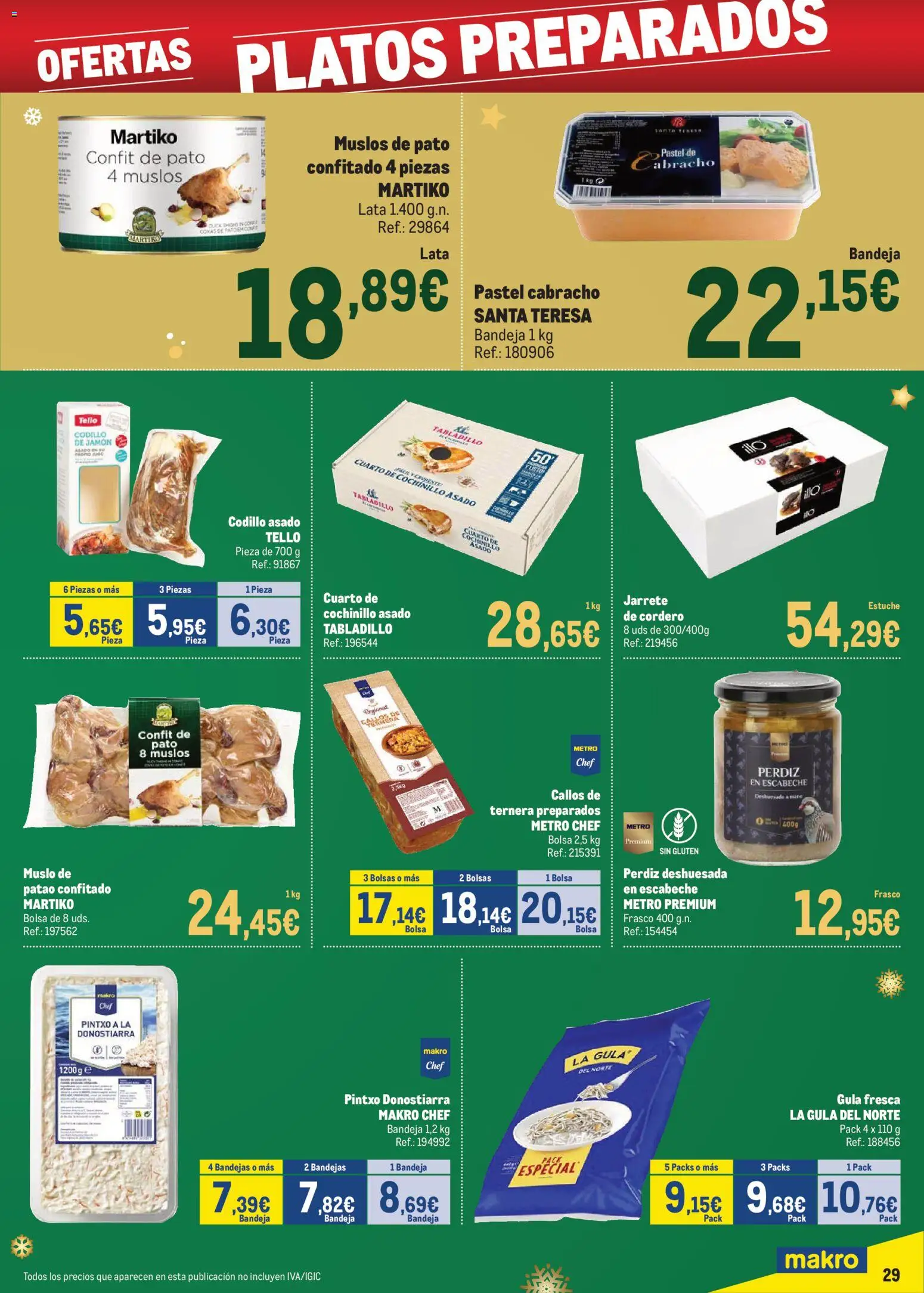 Makro - Precios Especial Cataluña │ válido desde el 09.12.2025 | Página: 29 | Productos: Συμπυκνωμένο γάλα, Bolsa, Φίλτρο καφέ, Bandeja