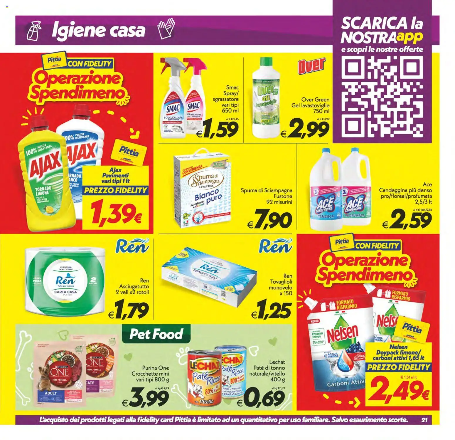 Volantino SuperConveniente del 28.04.2026 | Pagina: 21 | Prodotti: Sgrassatore, Acqua, Lavastoviglie, Tonno