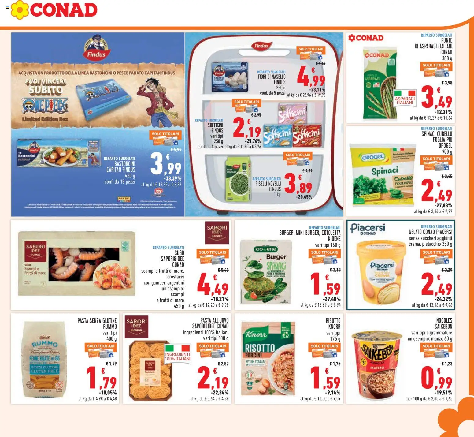 Volantino Conad del 11.03.2026 | Pagina: 13 | Prodotti: Frutti di mare, Piselli, Sugo, Penne