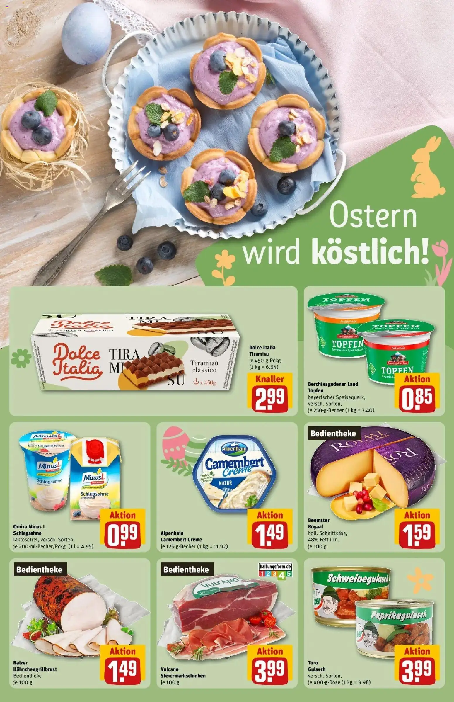 Rewe Prospekt Hüttenberg / Rechtenbach	 – gültig ab 30.03.2026 | Seite: 19 | Produkte: Schweinegulasch, Schlagsahne, Creme, Gulasch