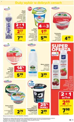 Carrefour Gazetka od 07.07.2025 | Strona: 27 | Produkty: Twaróg tłusty, Jogurt naturalny, Serek wiejski, Twaróg