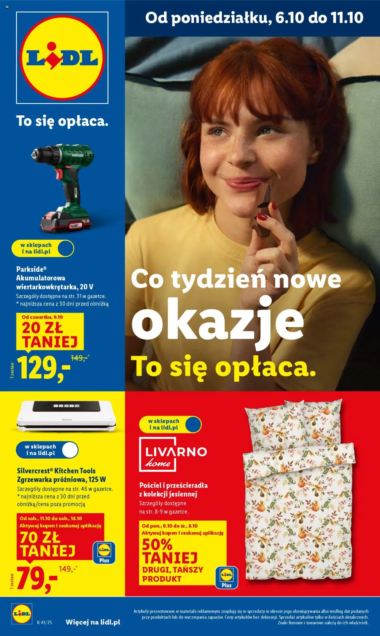 Lidl Katalog od 06.10.2025 | Strona: 1 | Produkty: Pościel