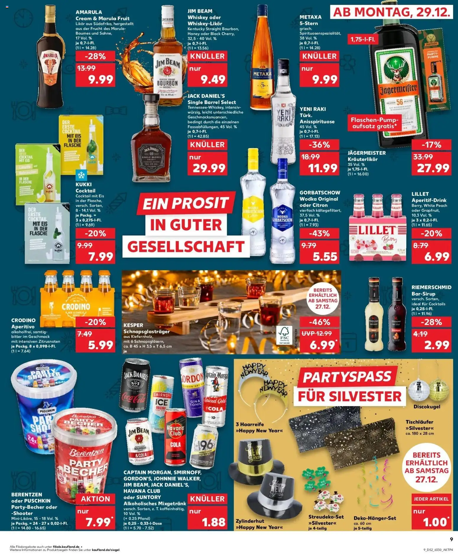 Kaufland prospekt Hamburg	 – gültig ab 28.12.2025 | Seite: 9 | Produkte: Cola, Lillet, Smirnoff, Vodka
