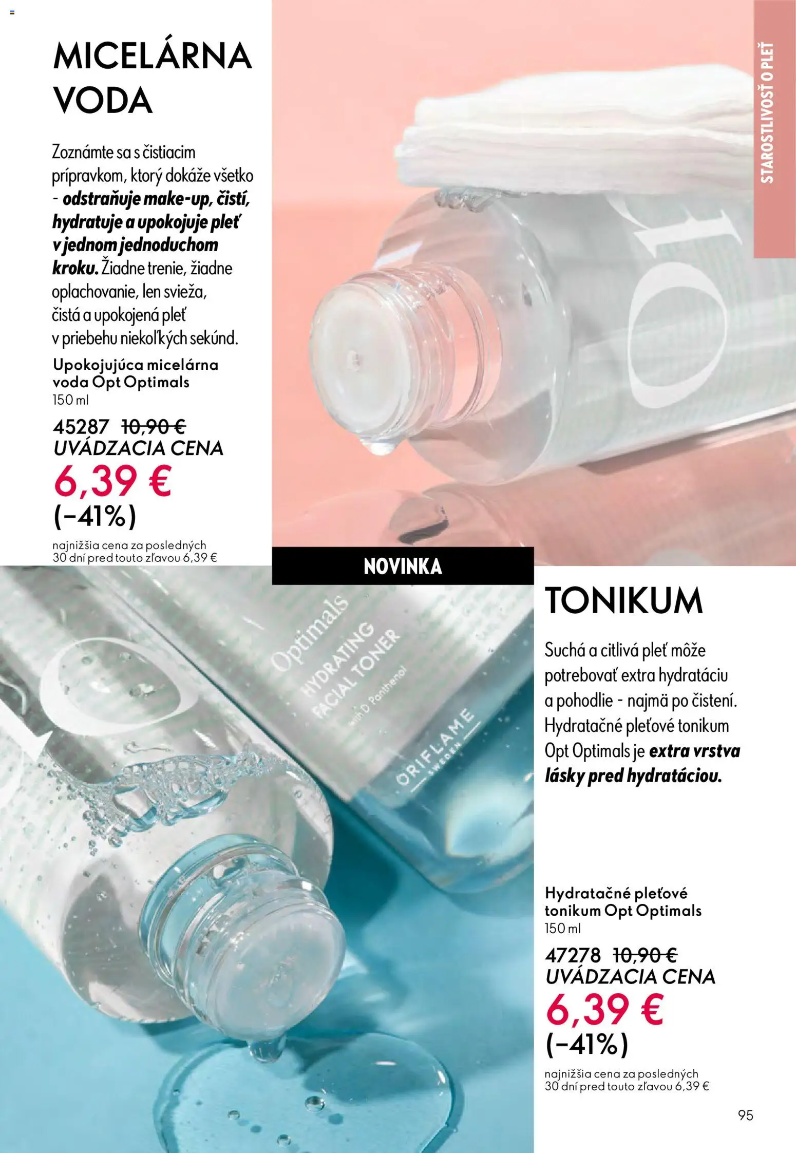 Nové Oriflame akcie – leták je platný od 04.03.2026 | Strana: 95 | Produkty: Voda, Toner