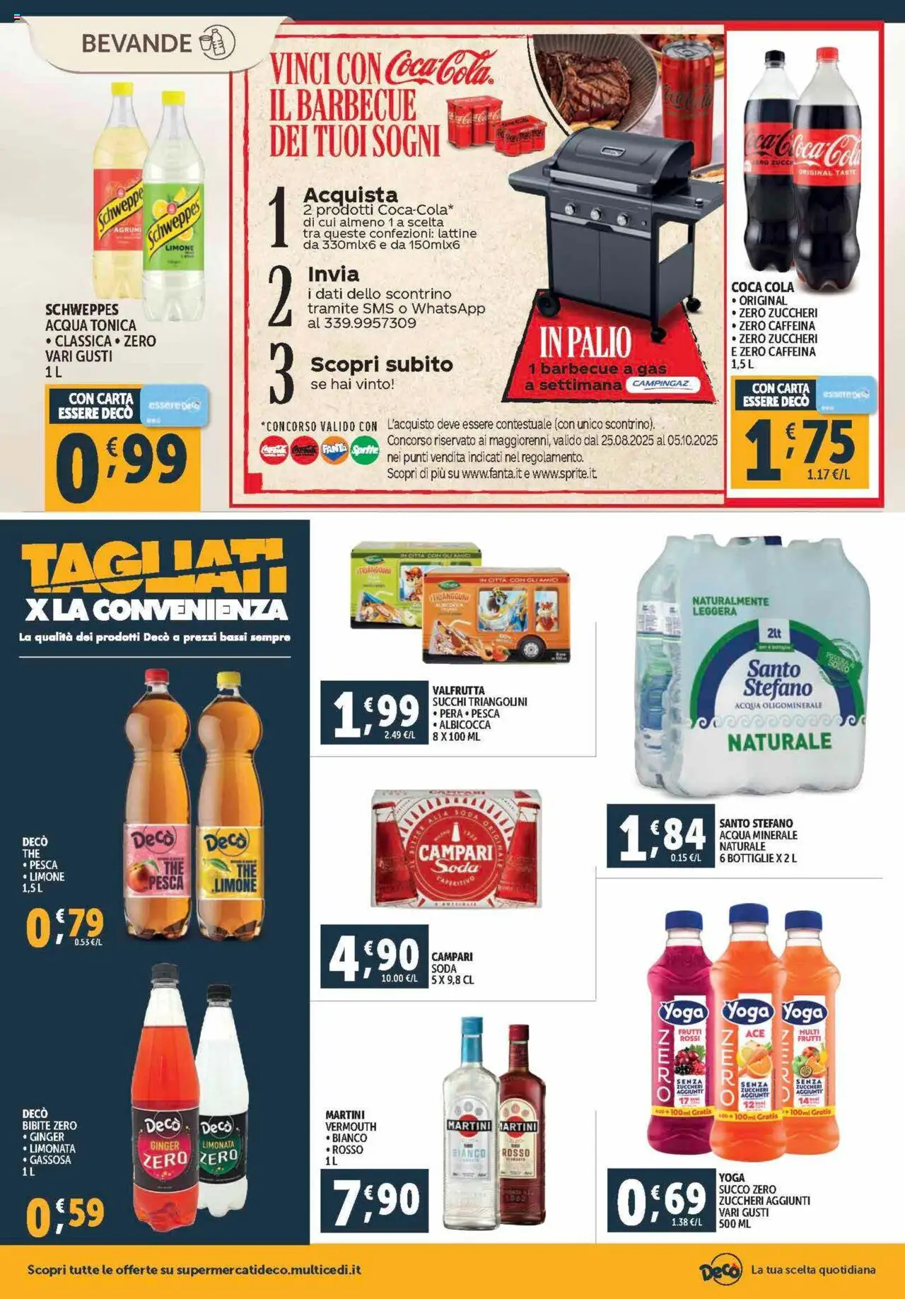 Volantino Decò del 12.09.2025 | Pagina: 16 | Prodotti: Acqua tonica, Acqua, Bibite, Fanta