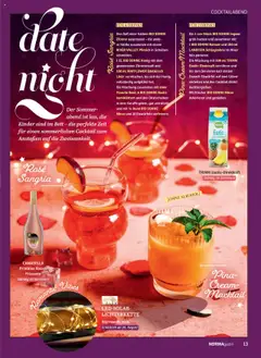 Norma NORMAgazin Juli/August 2025 - gültig ab dem 01.07.2025 | Seite: 13 | Produkte: String, Likör, Pfirsich, Saft