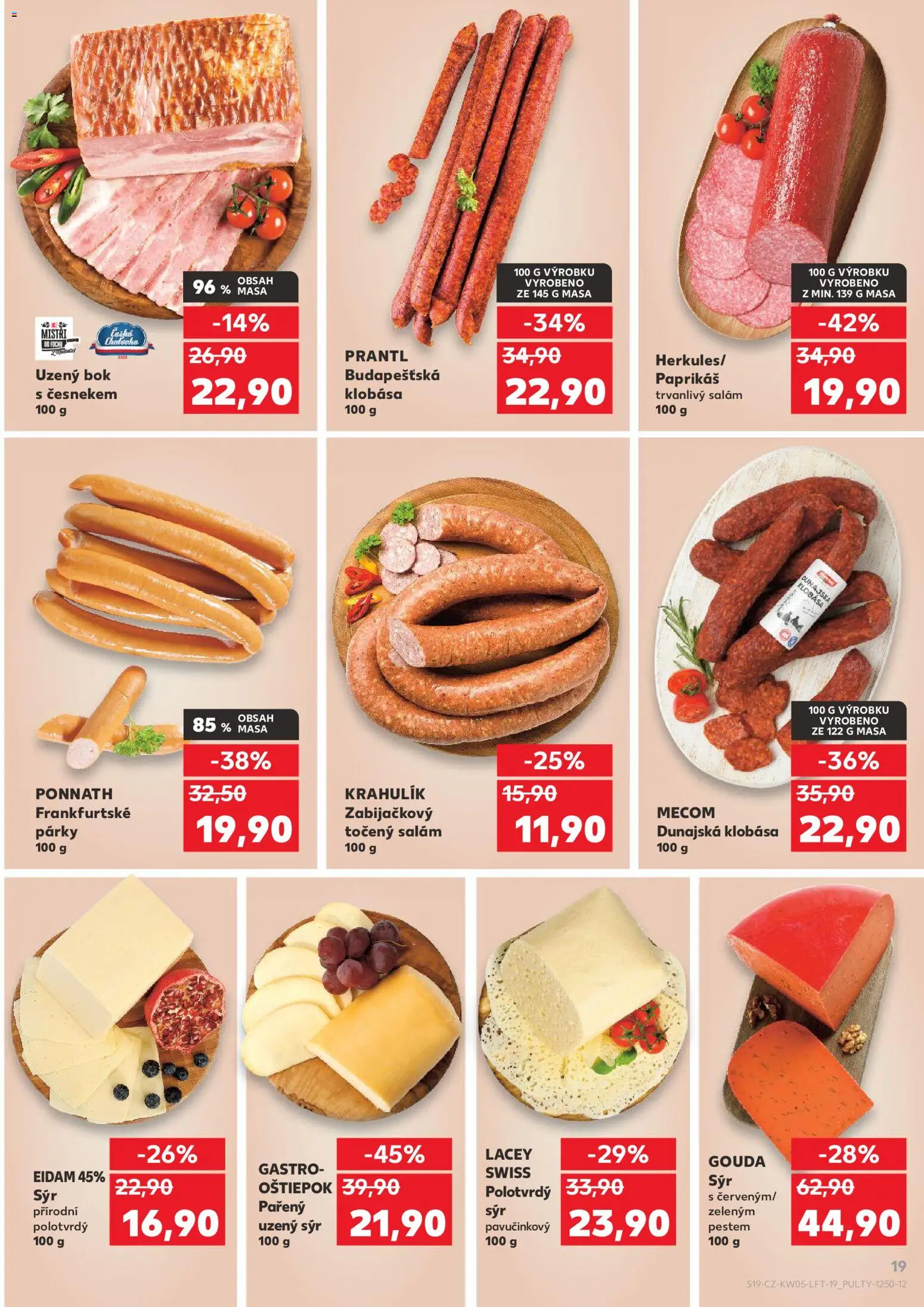 Kaufland leták - Ostrava od 28.01.2026 | Strana: 19 | Produkty: Sýr, Salám, Párky, Eidam