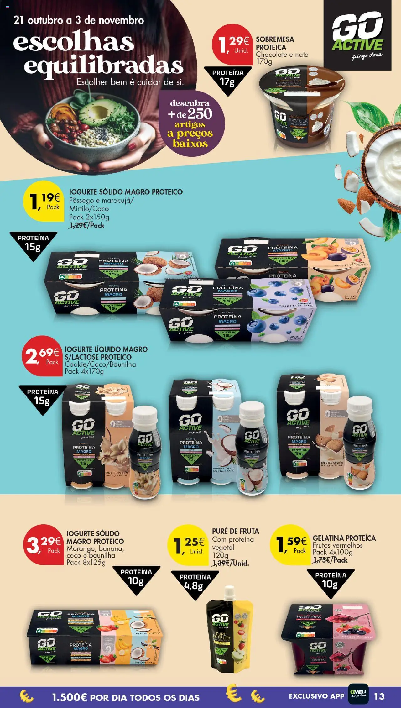 Pingo Doce Poupe Esta Semana Madeira │ válido de 21.10.2025 | Página: 13 | Produtos: Gelatina, Iogurte, Chocolate, Iogurte liquido