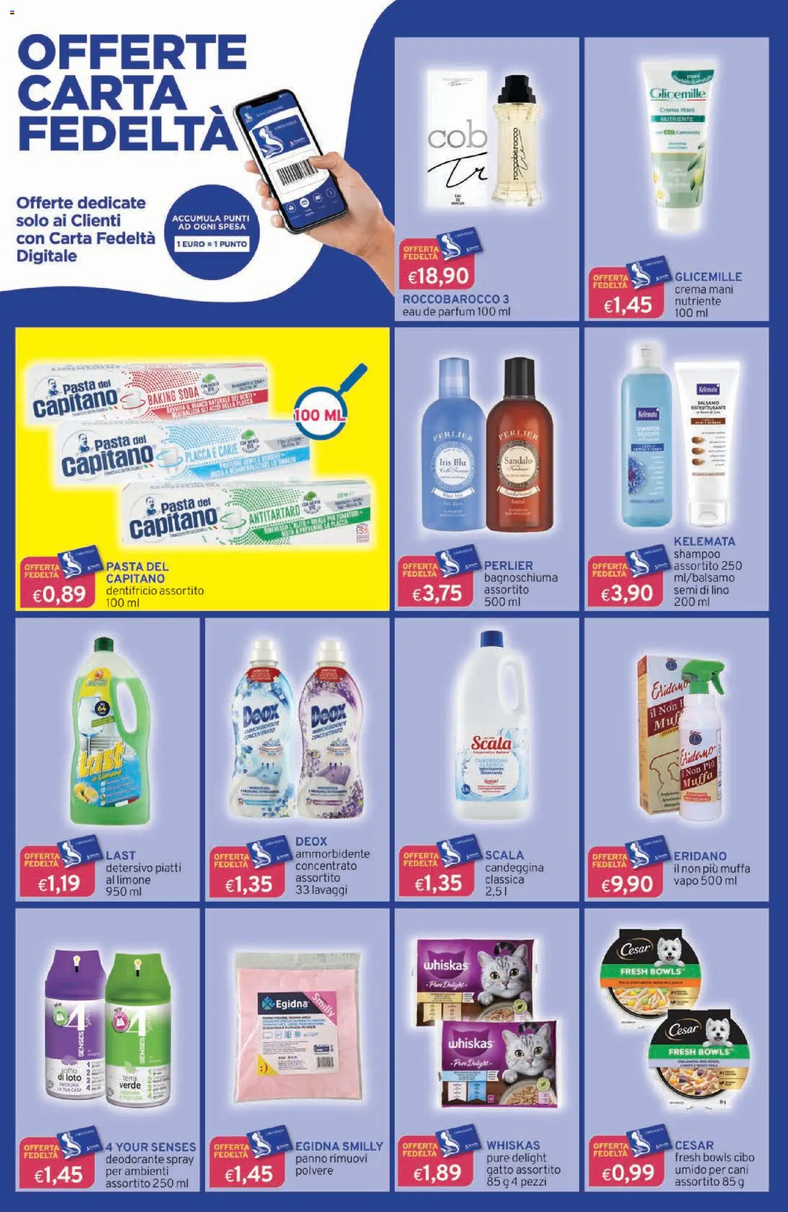 Volantino Sirene Blu del 03.03.2026 | Pagina: 2 | Prodotti: Shampoo, Bagnoschiuma, Dentifricio, Pasta