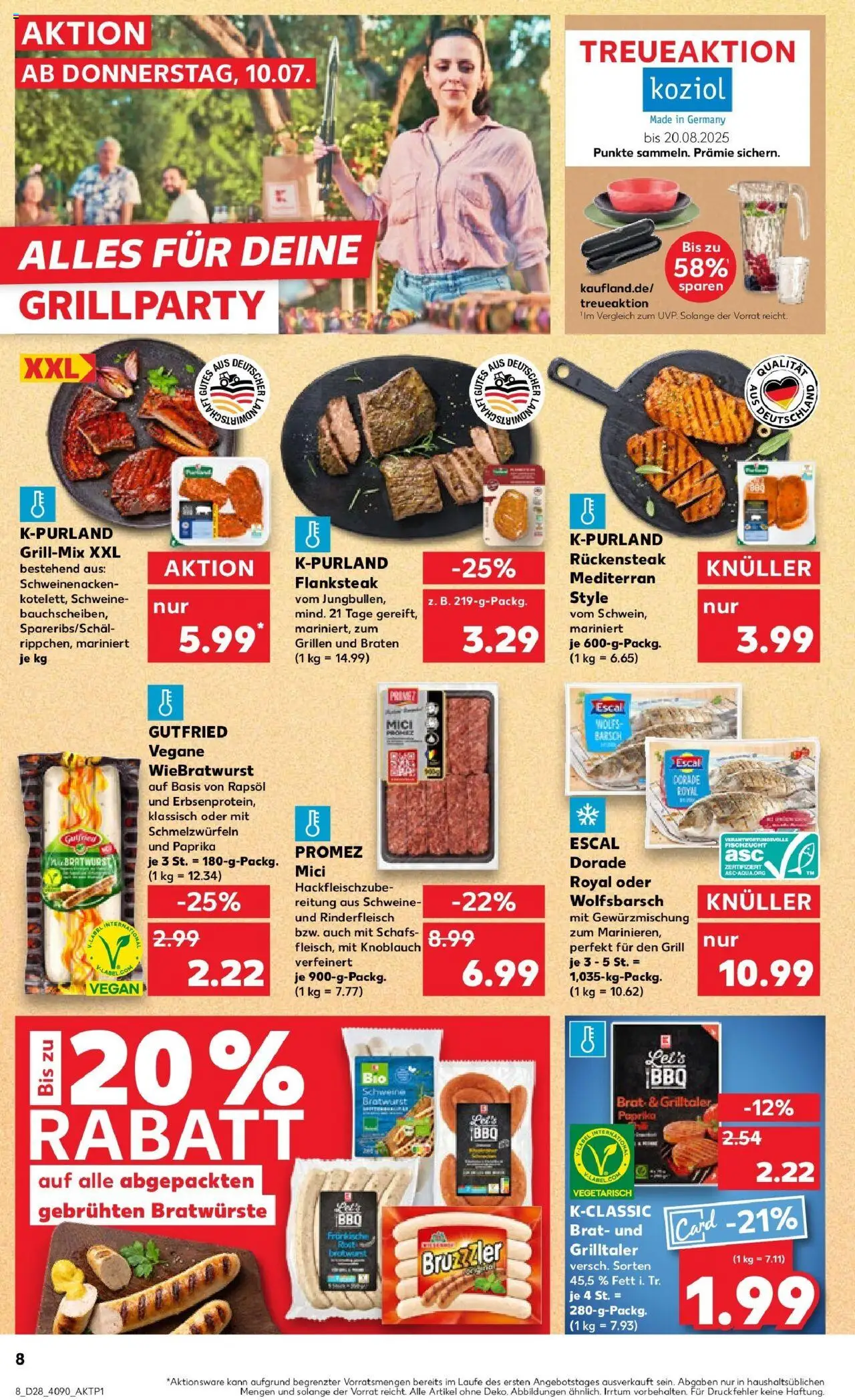 Kaufland prospekt Amberg	 - gültig ab dem 13.07.2025 | Seite: 23 | Produkte: Dorade, Rapsöl, Bratwurst, Schweinenacken