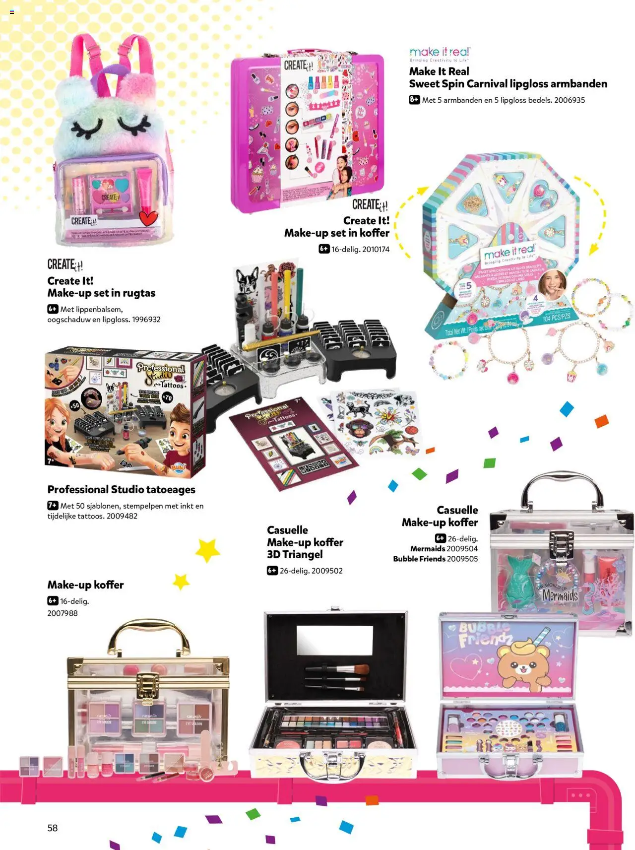 {H1} | Pagina: 58 | Producten: Koffer, Oogschaduw, Lipgloss