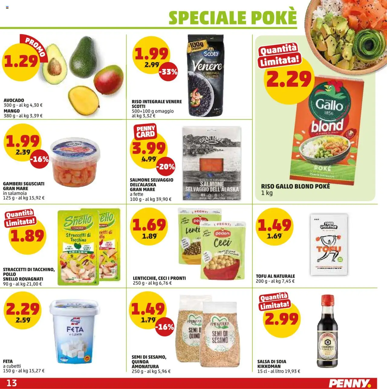 Volantino PENNY del 05.06.2025 | Pagina: 13 | Prodotti: Salmone, Avocado, Salsa, Tacchino