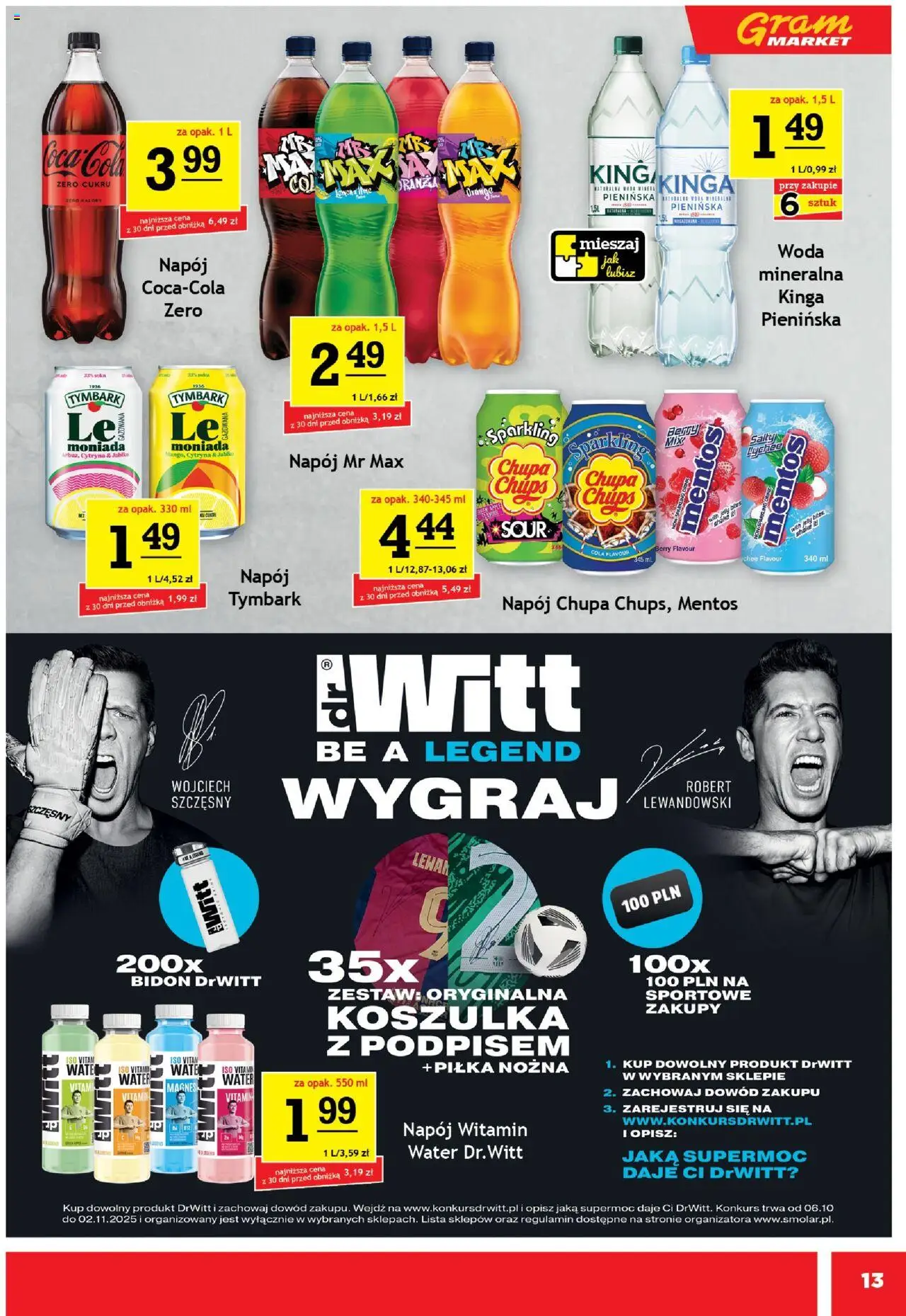 Gram Market Gazetka od 08.10.2025 | Strona: 13 | Produkty: Cytryna, Jabłka, Woda