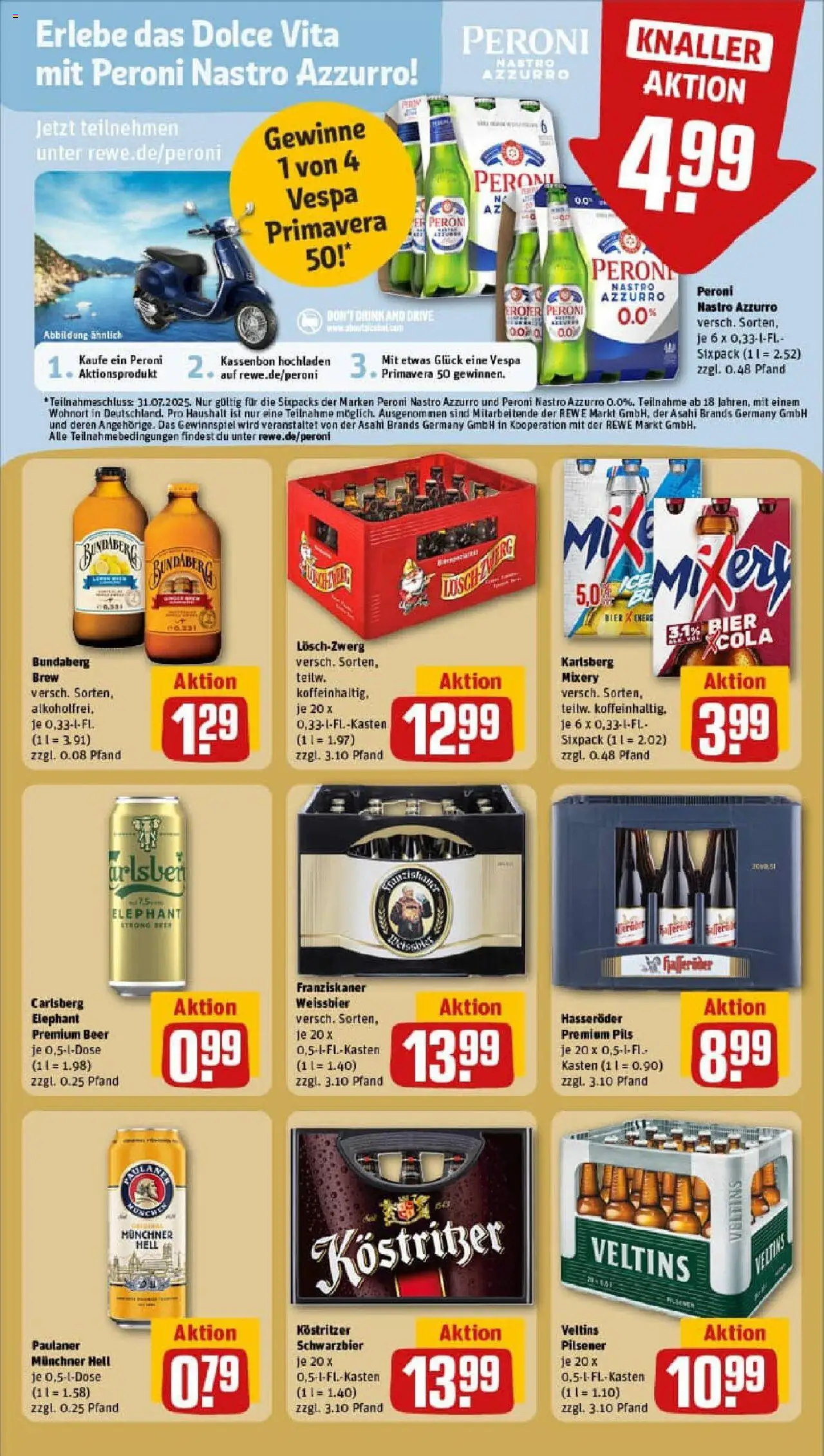 Rewe prospekt Bad Brückenau	 - gültig ab dem 13.07.2025 | Seite: 25 | Produkte: Cola, Bier, Hasseröder, Paulaner