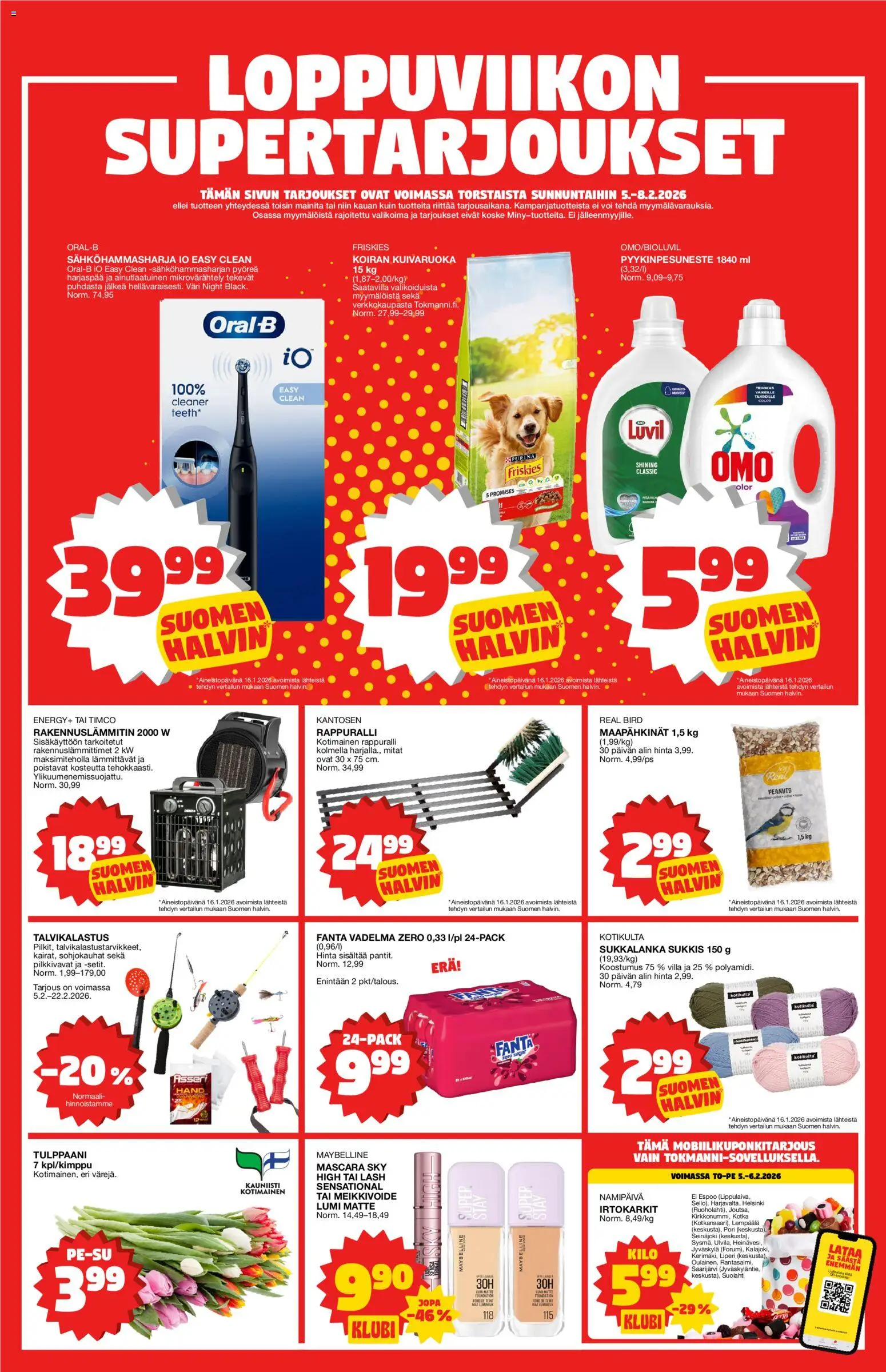 Tokmanni tarjoukset – voimassa 02.02.2026 alkaen | Sivu: 24 | Tuotteet: Irtokarkit, Maapähkinät, Sähköhammasharja, Fanta
