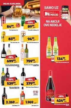 Maxi katalog - pregled Maxi kataloga - važi od 05.03.2026 | Strana: 23 | Proizvode: Liker, Chardonnay, Baileys, Somersby