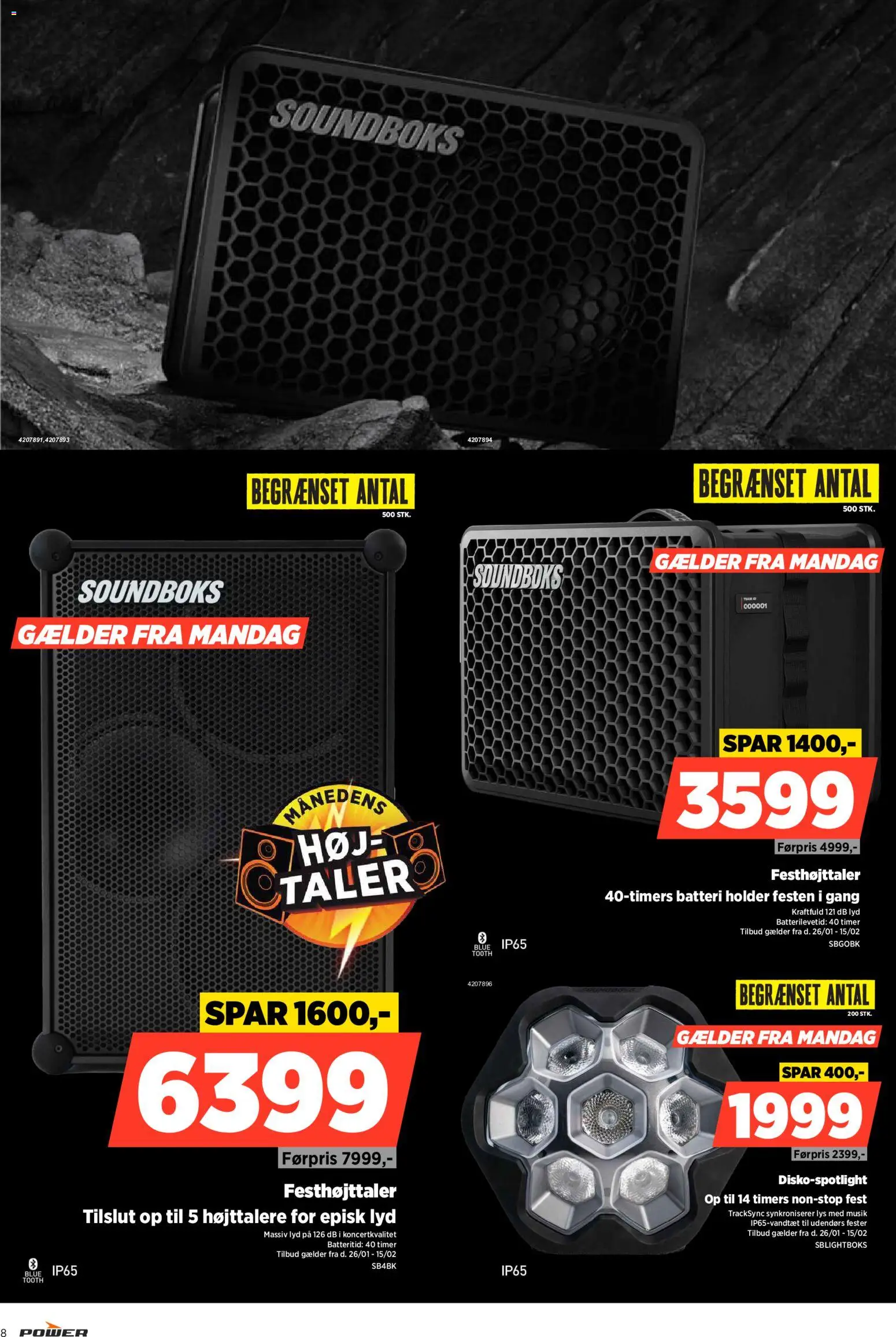 Power tilbudsavis – gyldig fra 16.01.2026 | Side: 8 | Produkter: Lyd, Batteri
