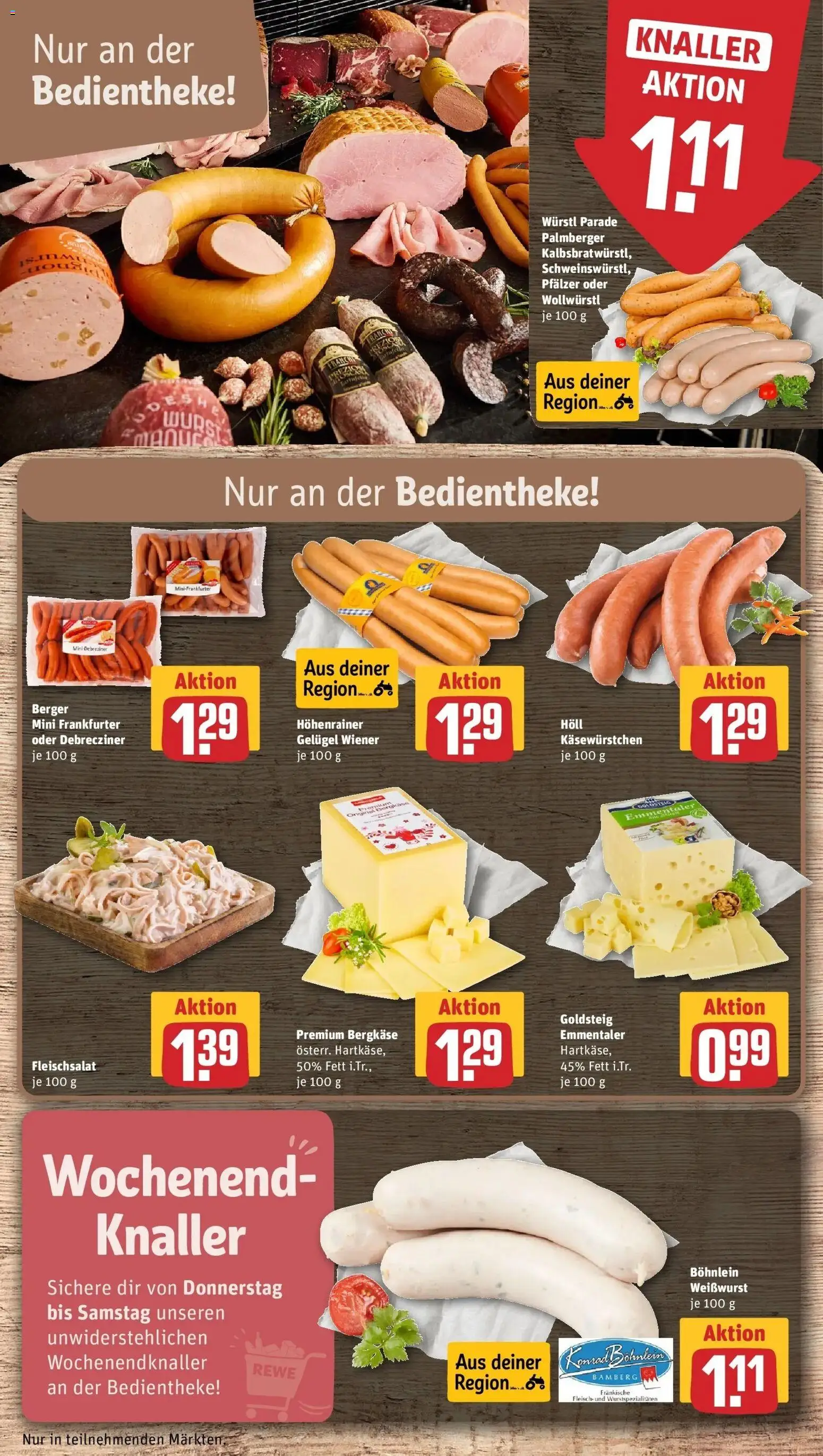 Rewe prospekt Weisendorf	 – gültig ab 09.02.2026 | Seite: 17 | Produkte: Würstl, Weißwurst, Wurst, Fleisch