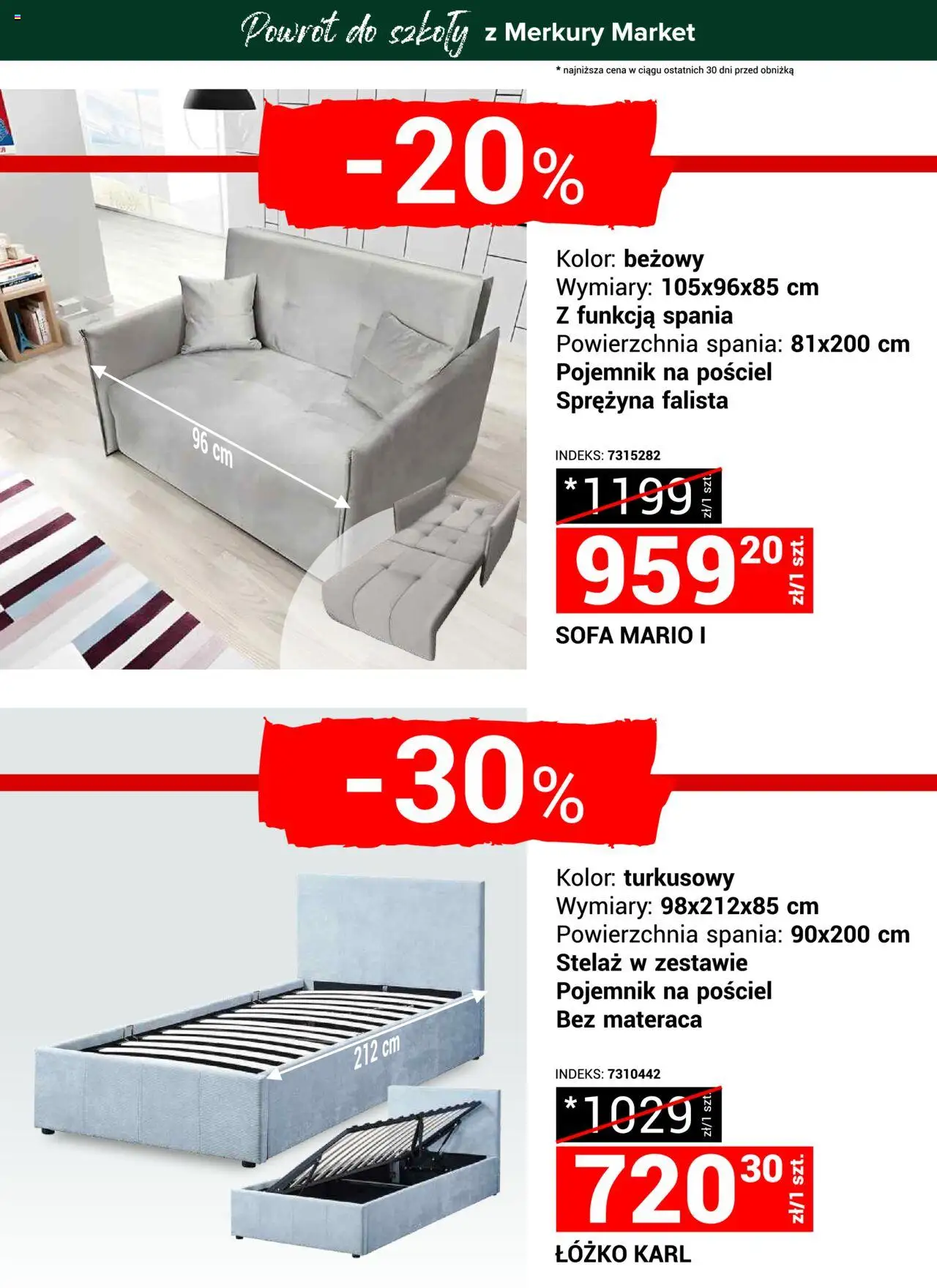 Merkury Market Gazetka - Powrót do szkoły od 23.08.2025 | Strona: 14 | Produkty: Pościel, Łóżko, Sofa