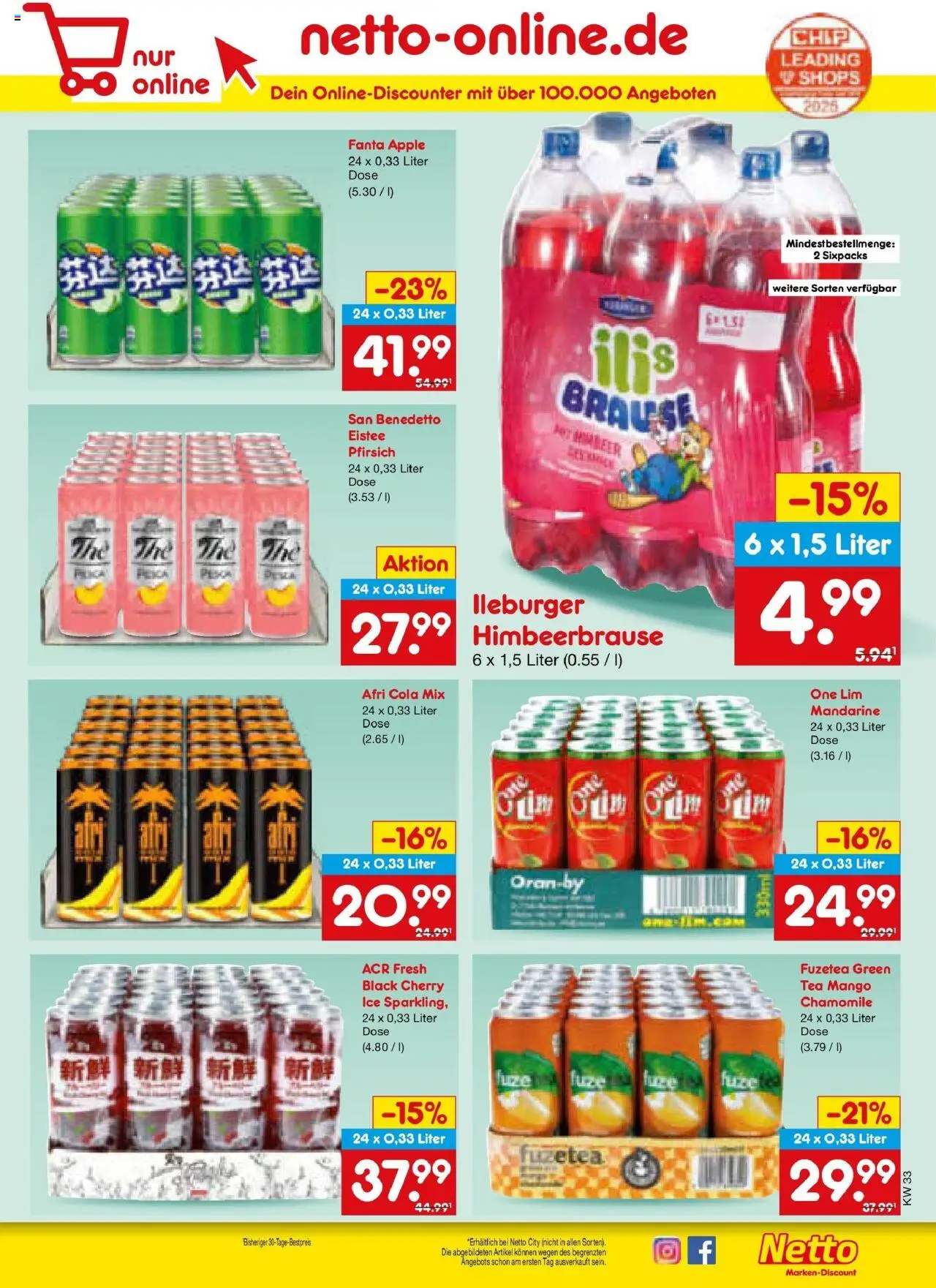 Netto Marken-Discount prospekt Lahnau	 - gültig ab dem 10.08.2025 | Seite: 29 | Produkte: Fanta, Cola, Apple, Pfirsich