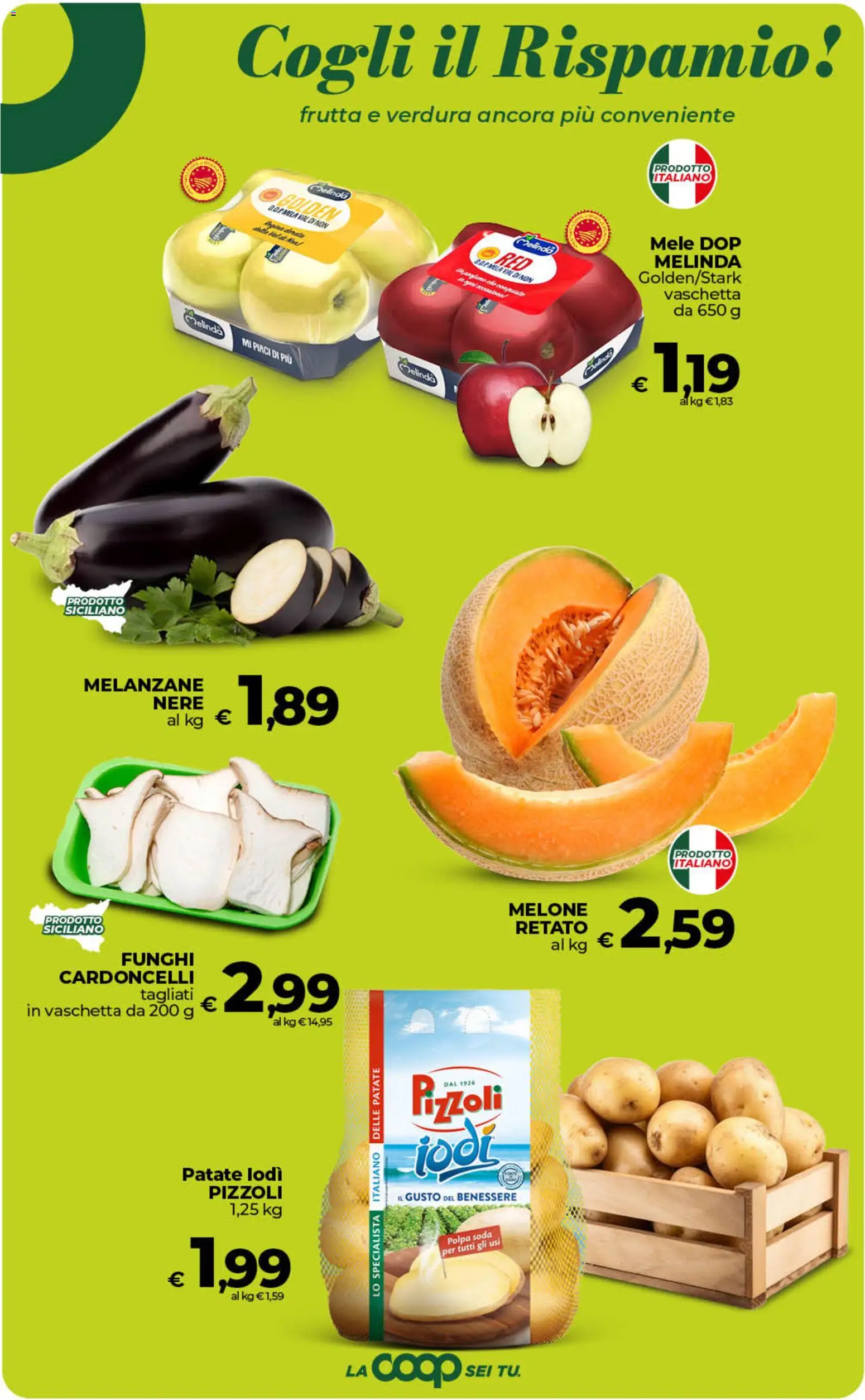 Volantino COOP del 28.04.2026 | Pagina: 10 | Prodotti: Frutta, Funghi, Melone, Melanzane