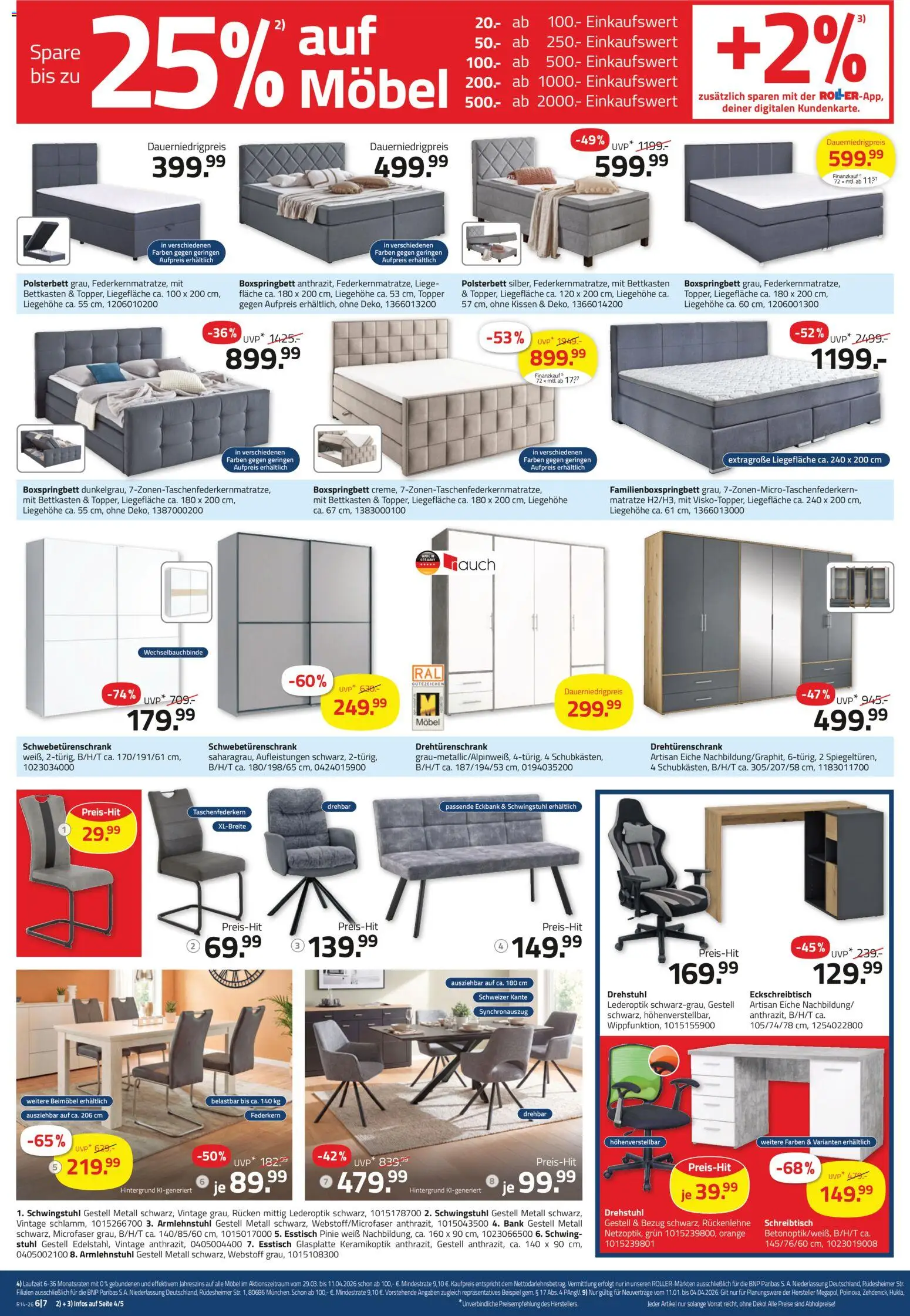 Roller Prospekt 	 | 29.03.2026 | Wie erhält man einen begrenzten Rabatt? | Deutschland