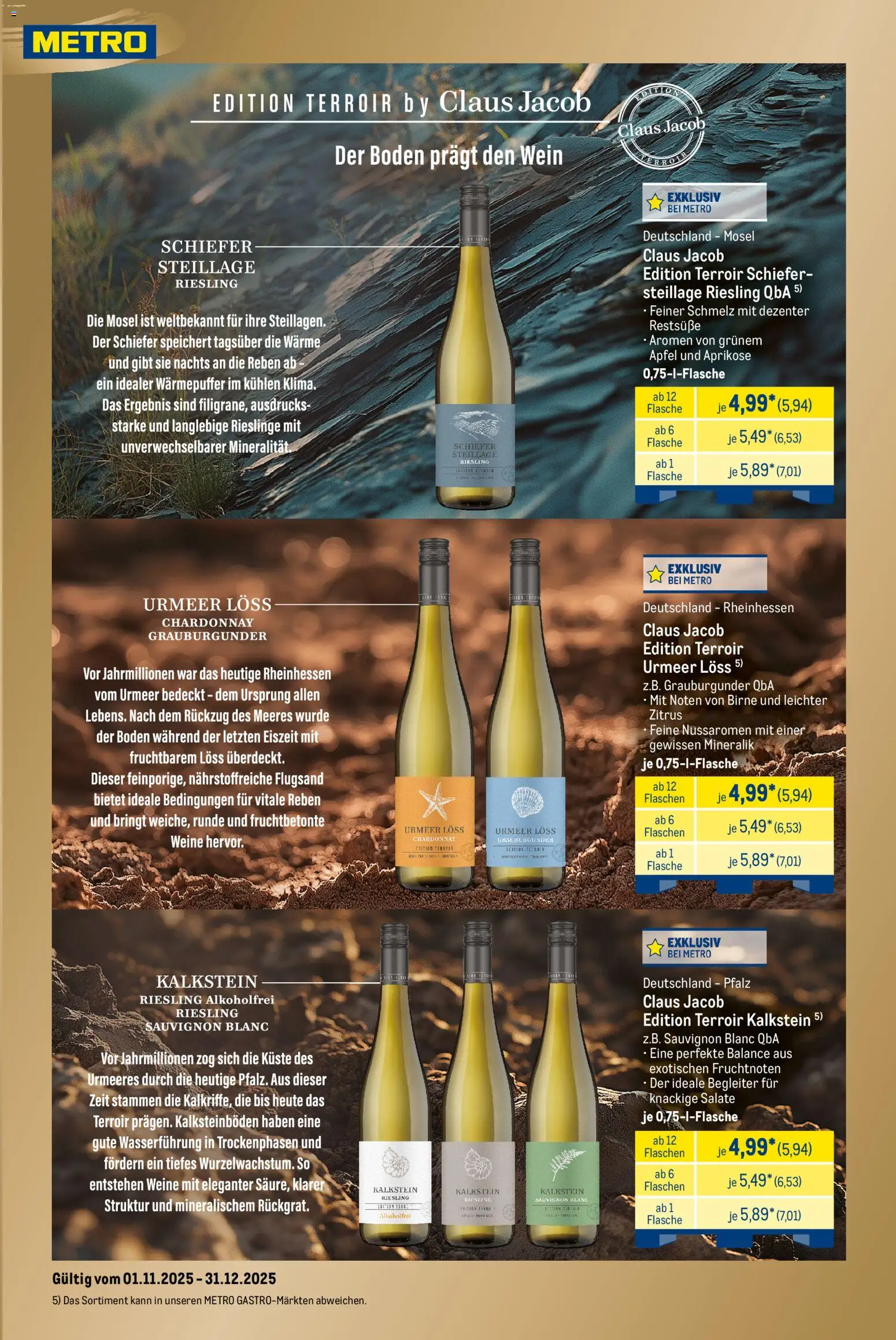 Metro Saisonkatalog Festliche Momente – gültig ab 01.11.2025 | Seite: 36 | Produkte: Äpfel, Birne, Wein