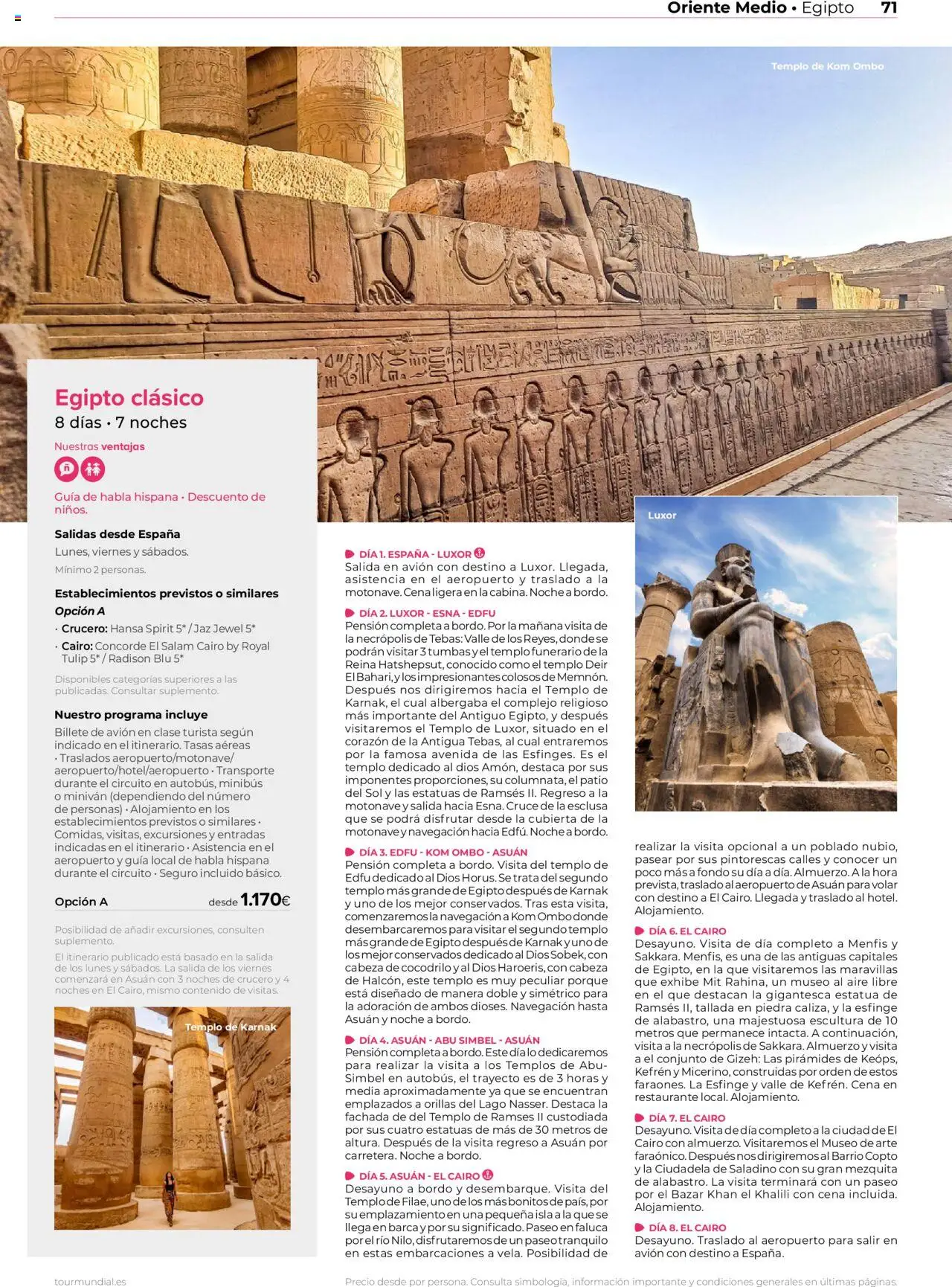 Viajes El Corte Inglés Africa y Oriente Medio │ válido desde el 01.01.2025 | Página: 71 | Productos: Navegación