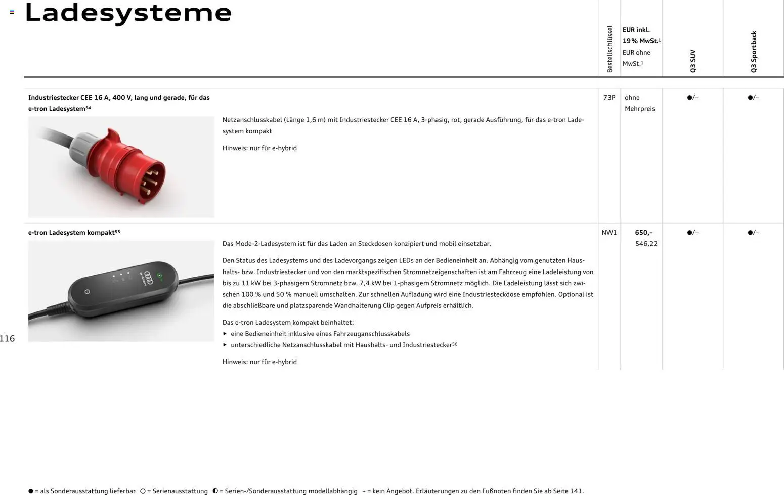 Audi Q3 – gültig ab 29.01.2026 | Seite: 116
