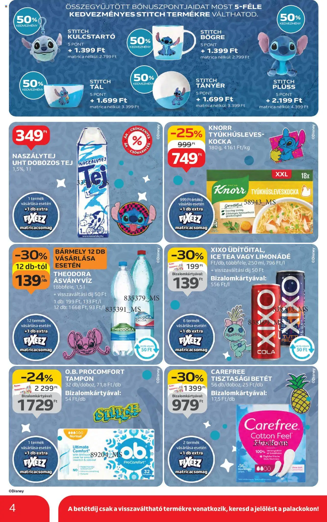 Auchan akciós ujság - amely érvényes a következő dátumtól: 14.08.2025 | Oldal: 4 | Termékek: Bögre, Cola, Limonádé, Tányér