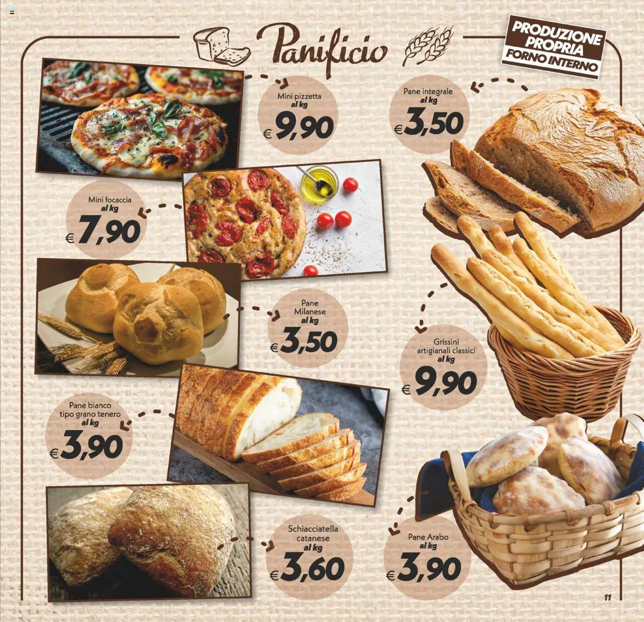 Volantino SuperConveniente del 12.09.2025 | Pagina: 11 | Prodotti: Pane, Focaccia, Grissini, Forno