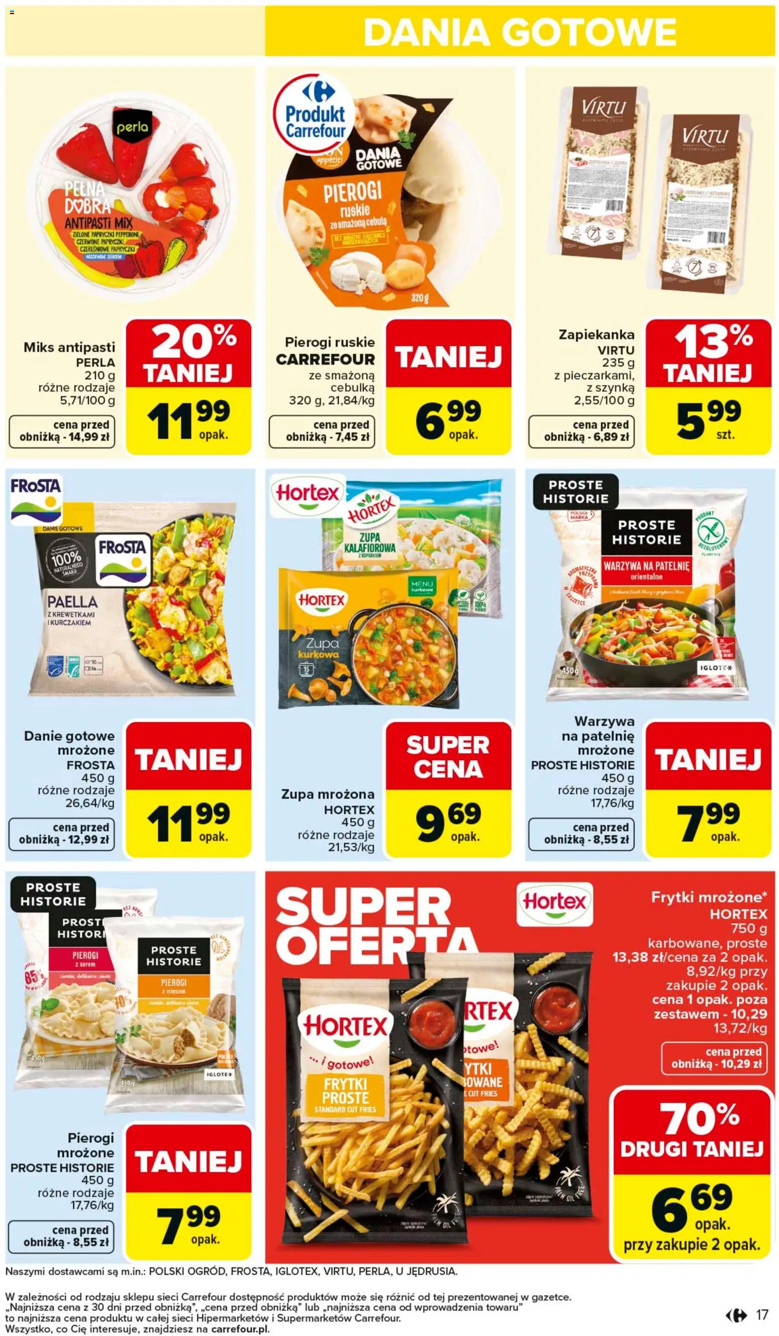 Carrefour Gazetka od 02.02.2026 | Strona: 19 | Produkty: Pierogi, Zapiekanka, Warzywa na patelnie, Zupa mrożona