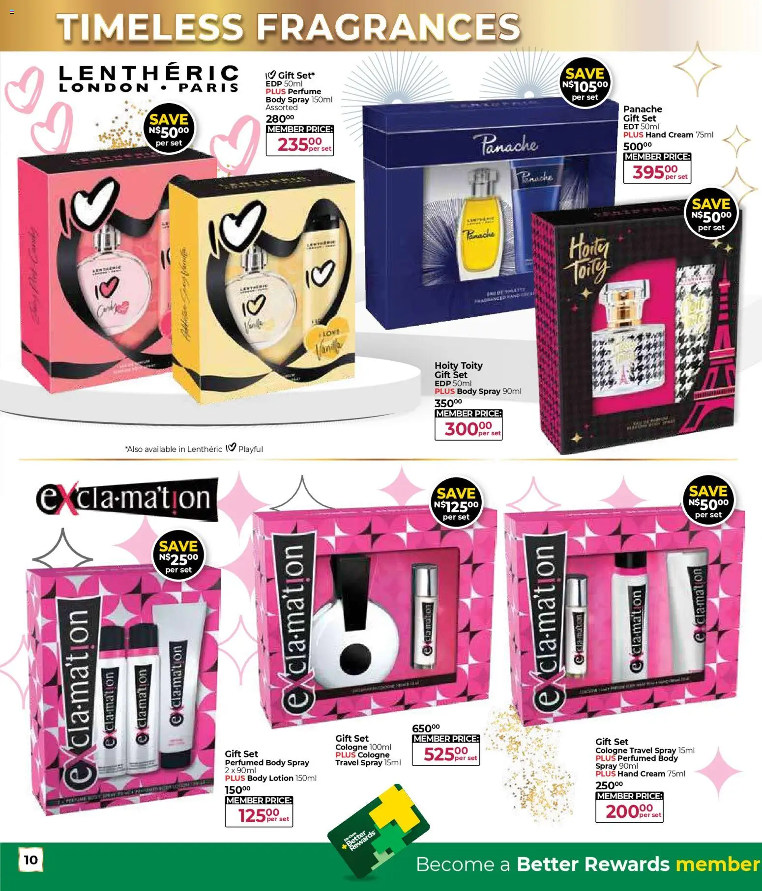 New Dis-Chem catalogue – valid from 29.10.2025 | Page: 10 | Products: Perfume, Cream, Hand cream, Lotion