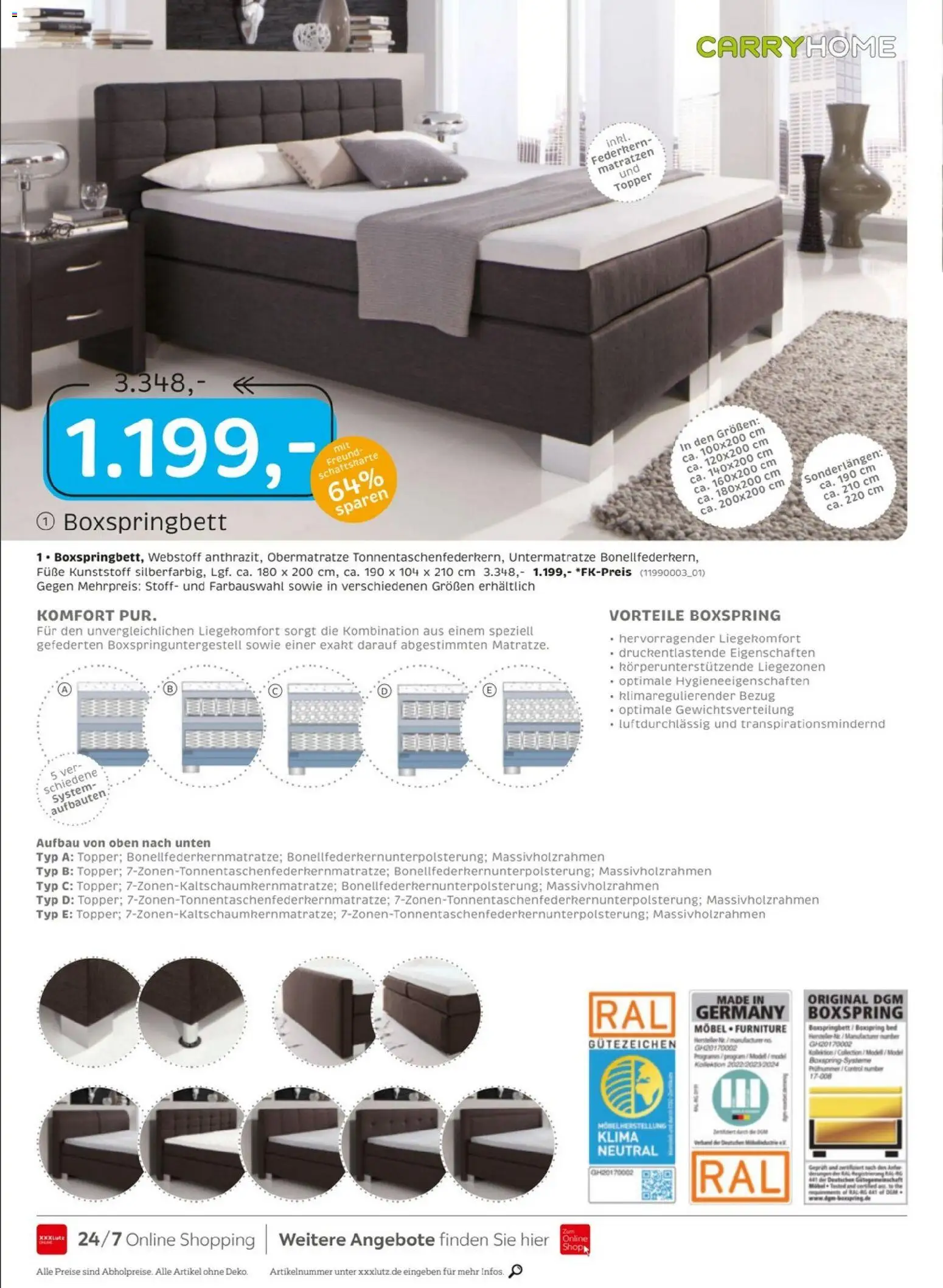 XXXL Lutz - Junges Wohnen – gültig ab 27.12.2025 | Seite: 4 | Produkte: Boxspringbett, Topper