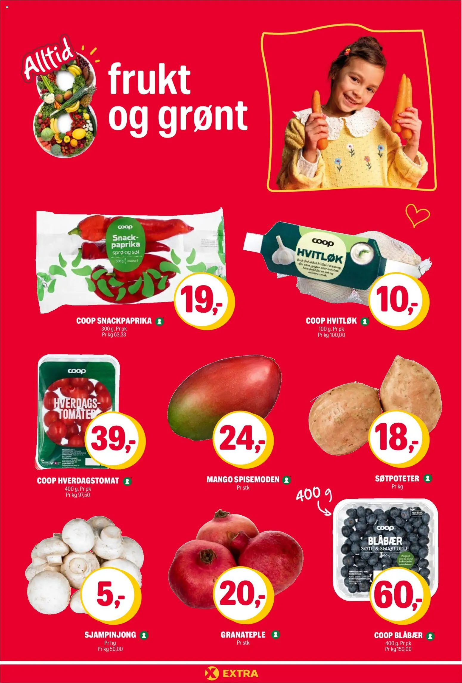 {H1} | Side: 12 | Produkter: Blåbær, Mango, Granateple, Hvitløk