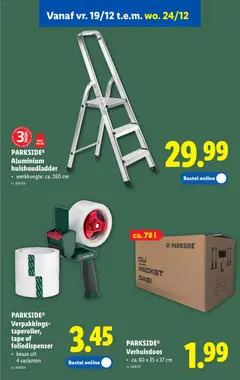 Lidl Folder week 51 - Voorbeeld van een folder van Lidl, geldig van 17.12.2025 | Pagina: 62 | Producten: Tape, Box, Ladder